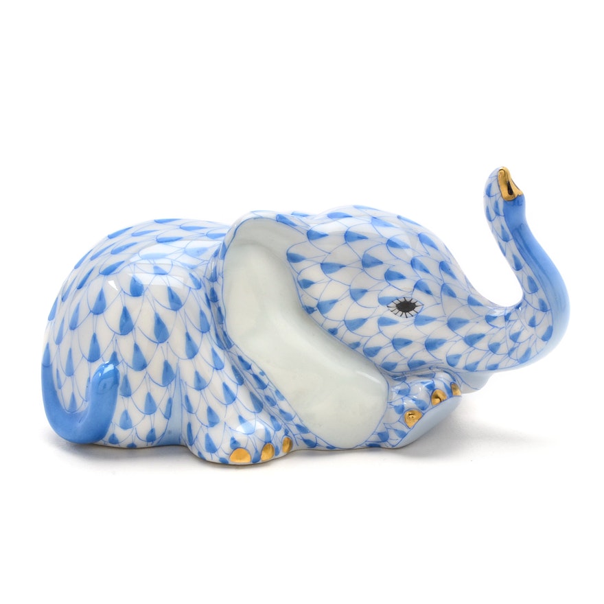 Herend Porcelain Elephant Figurine