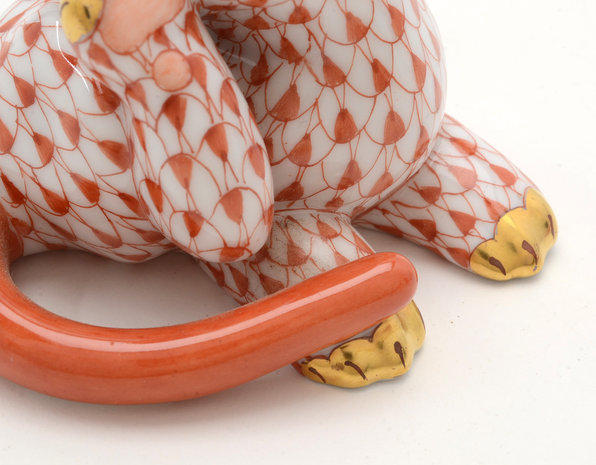 Herend Porcelain Cat Figurine