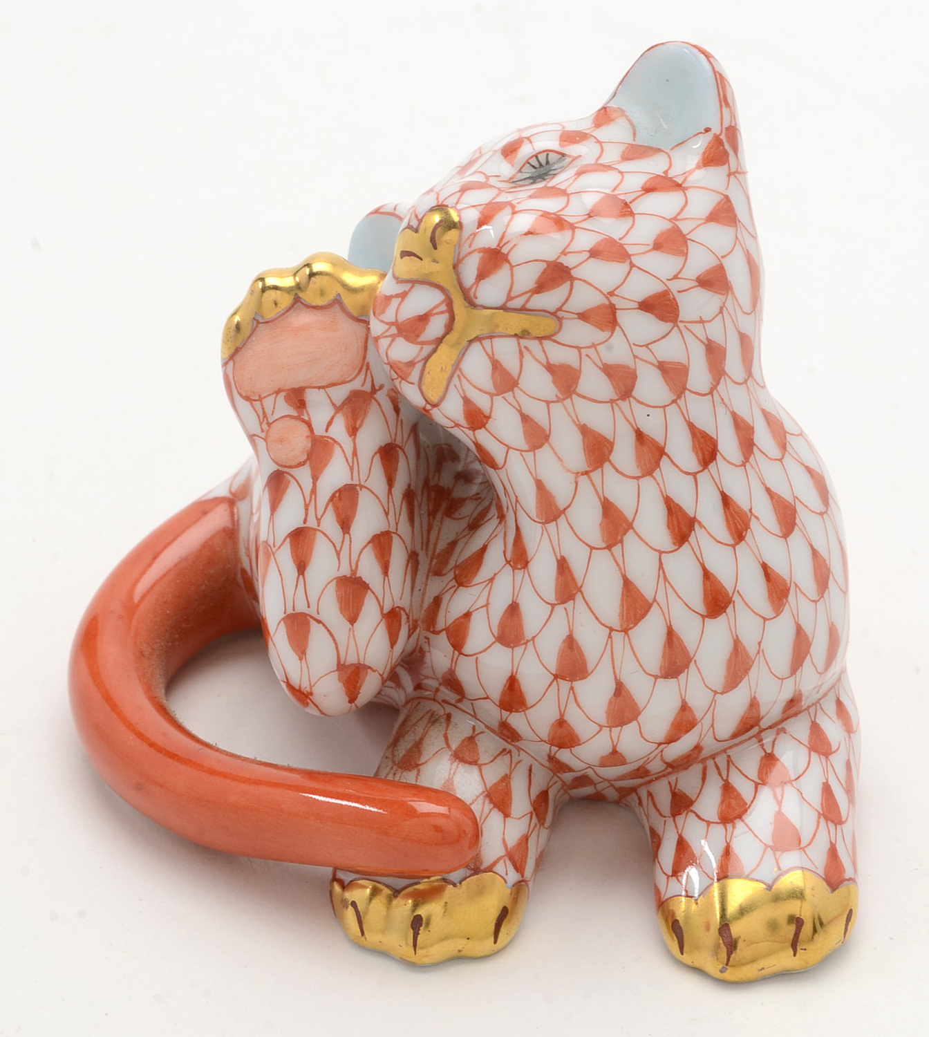 Herend Porcelain Cat Figurine