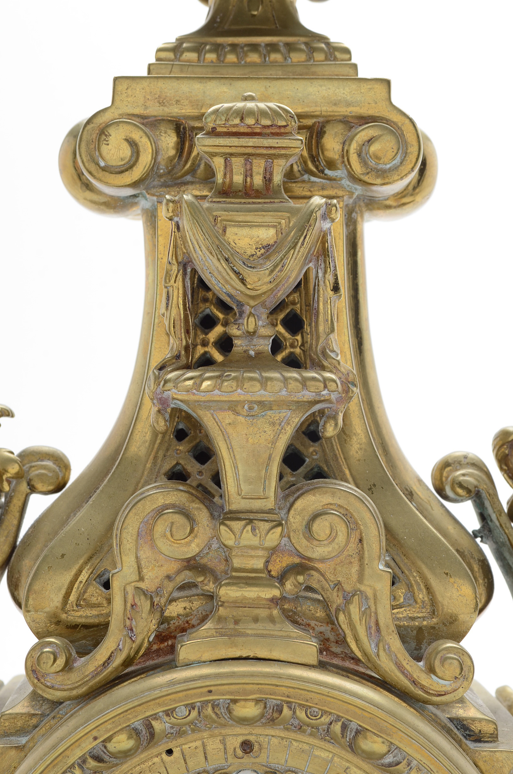 Circa 1855 French Vincenti & Cie. Medaille D' Argent Gilt Bronze Mantle Clock