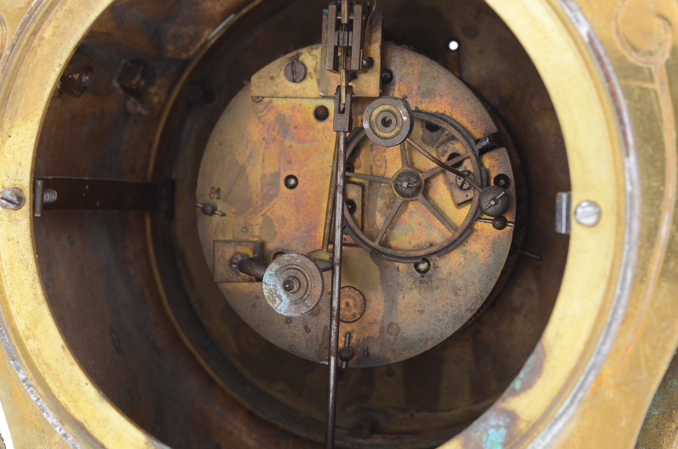 Circa 1855 French Vincenti & Cie. Medaille D' Argent Gilt Bronze Mantle Clock