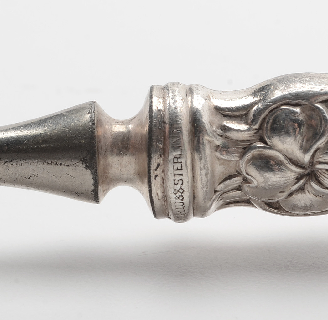 R. Wallace & Sons Carving Knife and Fork with Sterling Handles