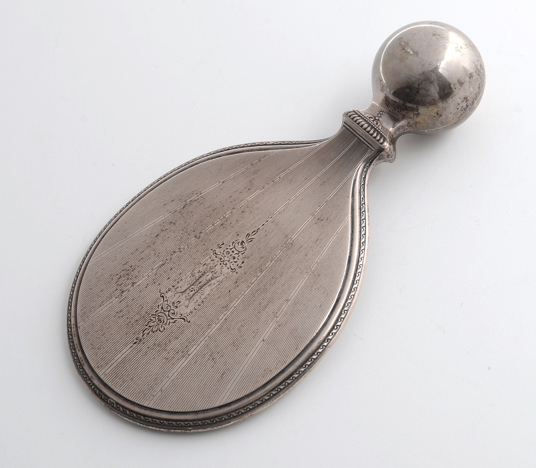 R. Wallace & Sons Sterling Silver Hand Mirror and Sterling Scent Bottle