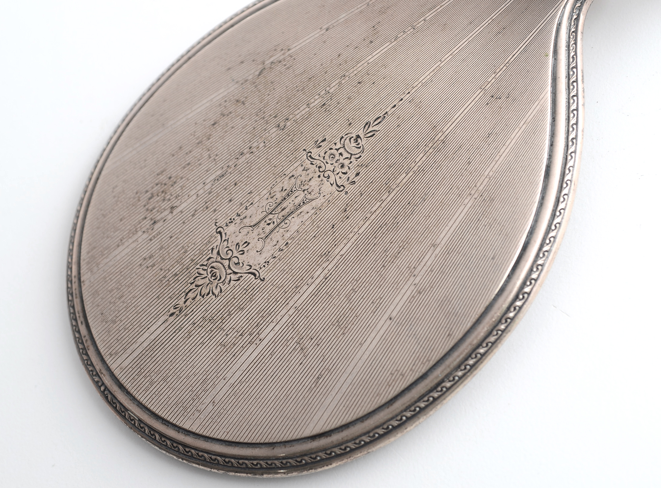 R. Wallace & Sons Sterling Silver Hand Mirror and Sterling Scent Bottle