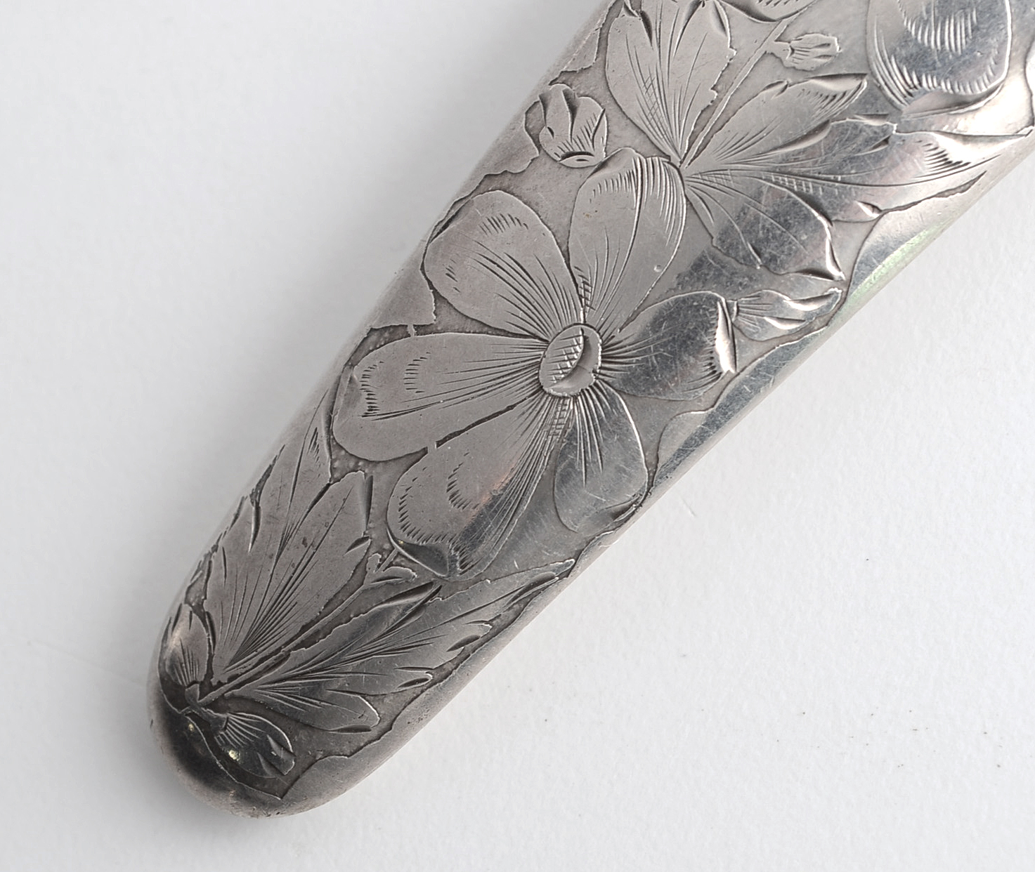 R. Wallace & Sons Sterling Silver Hand Mirror and Sterling Scent Bottle