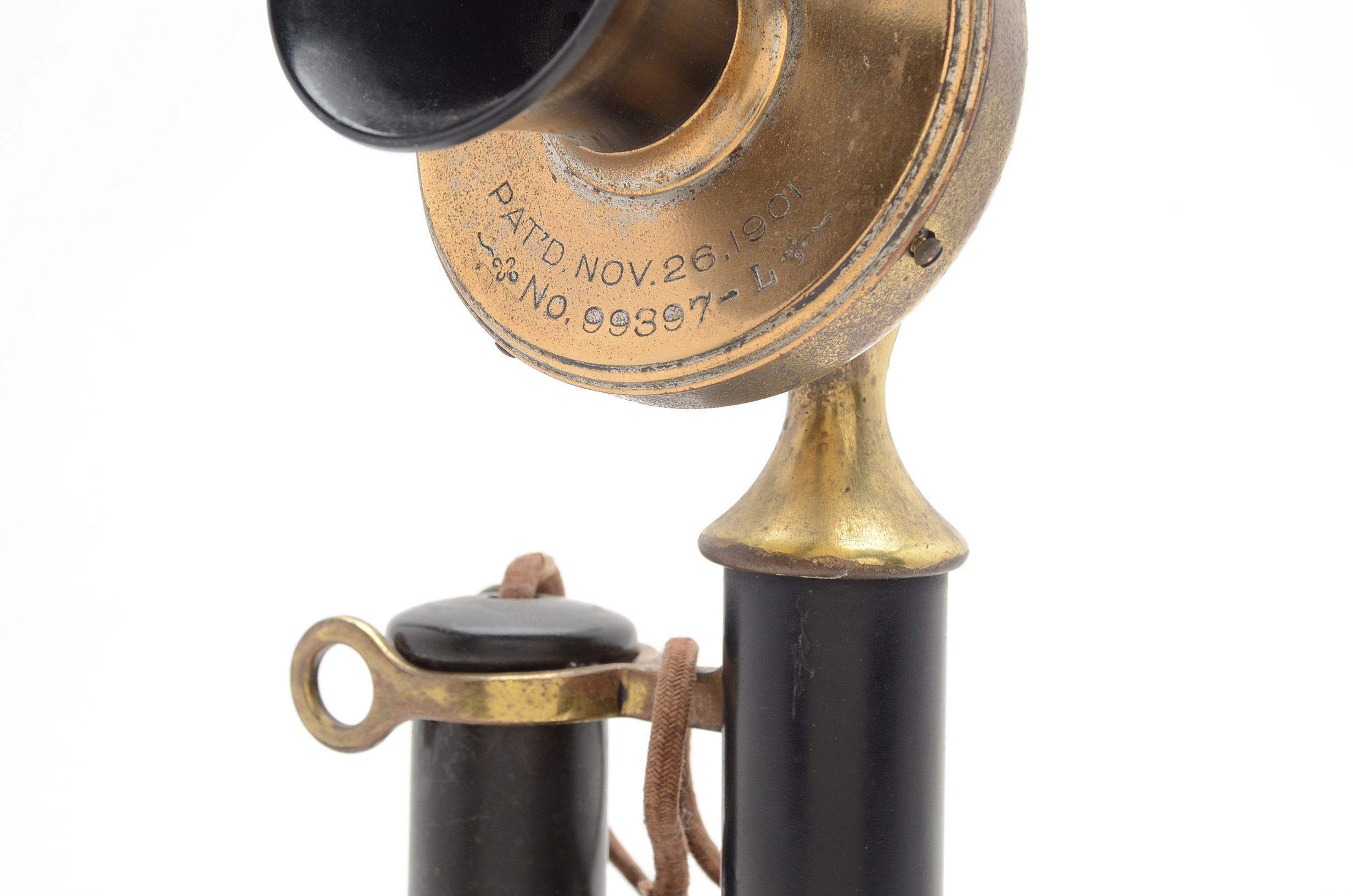 Antique Brass Candlestick Telephone