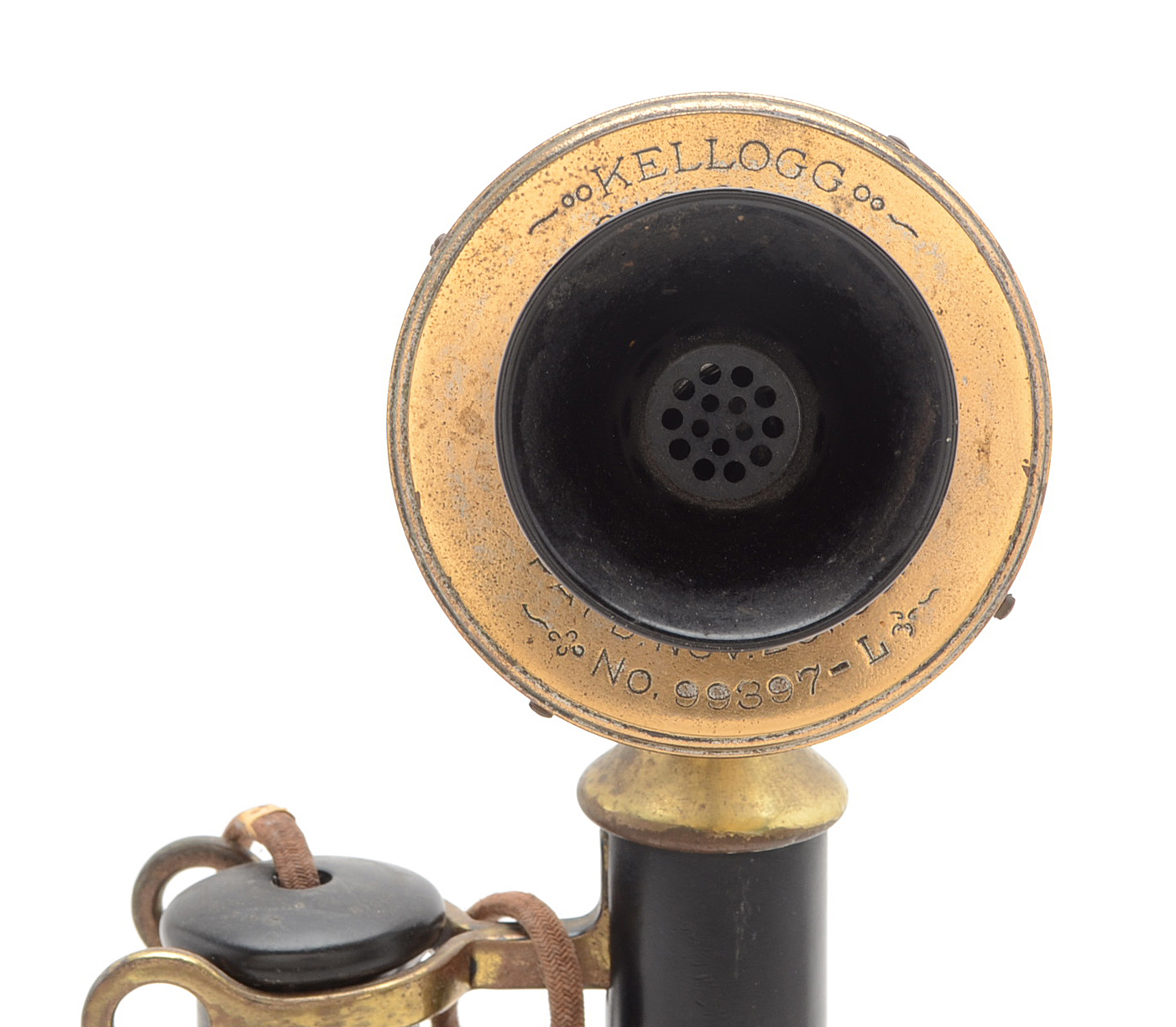 Antique Brass Candlestick Telephone