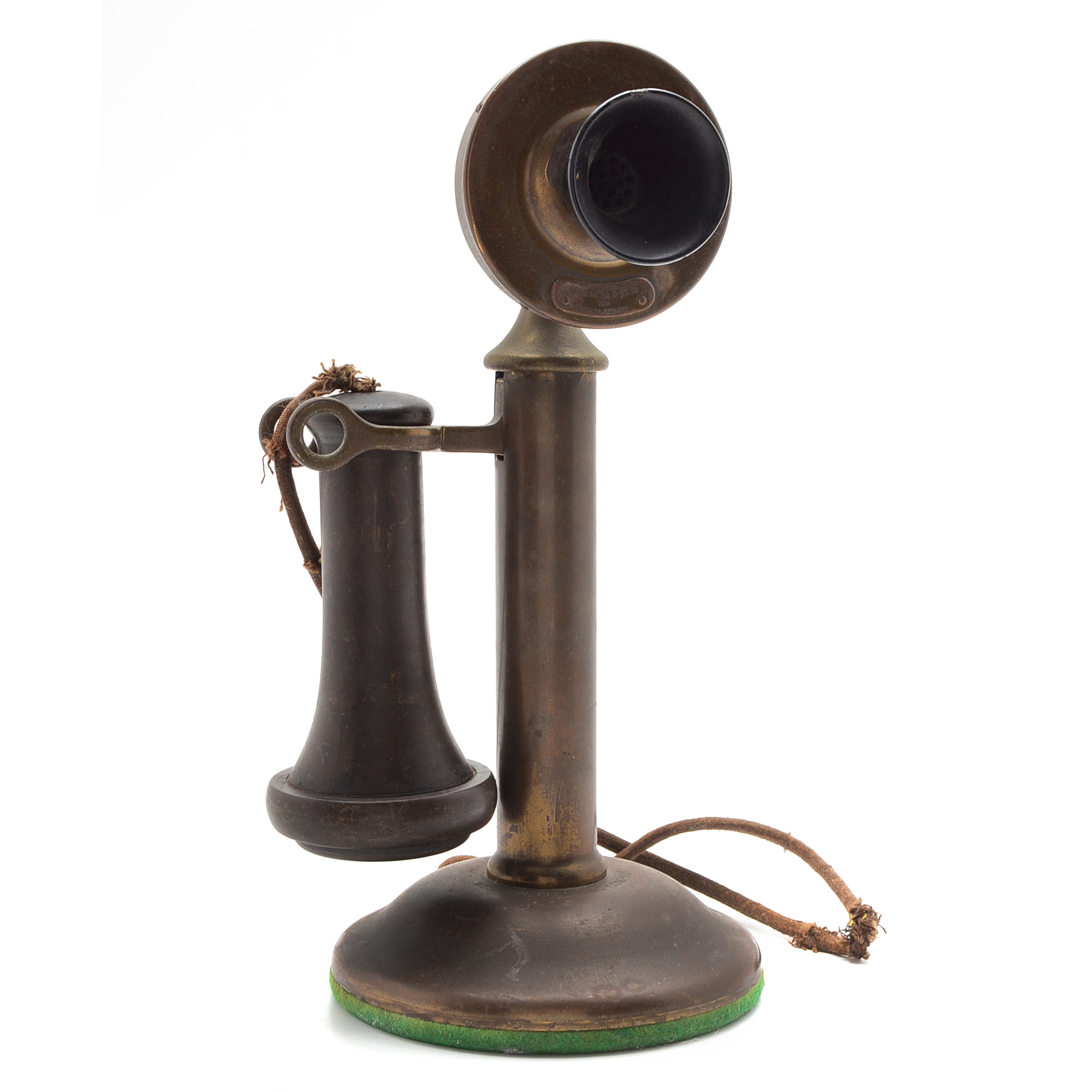 Antique Brass Candlestick Telephone
