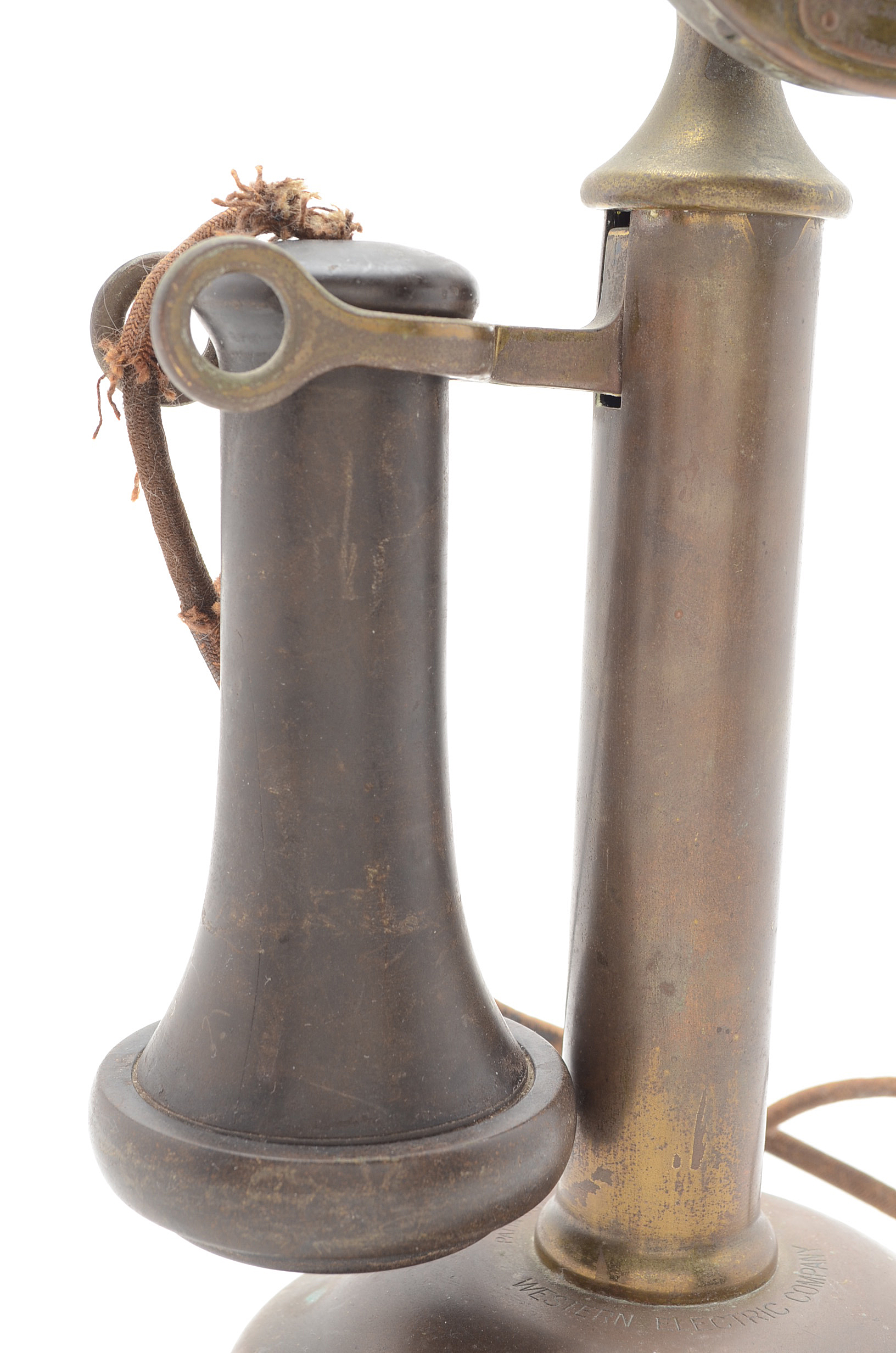 Antique Brass Candlestick Telephone