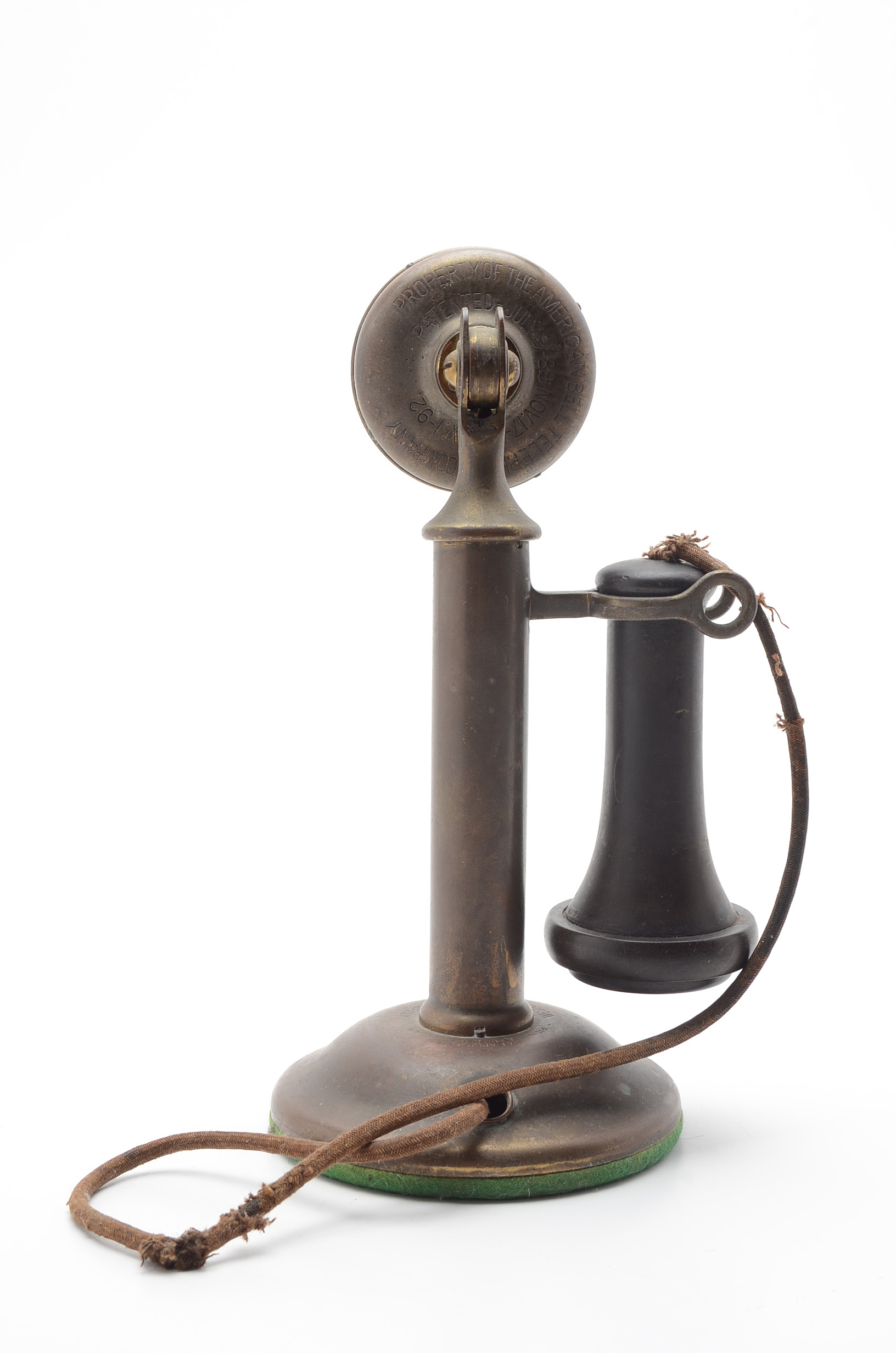 Antique Brass Candlestick Telephone