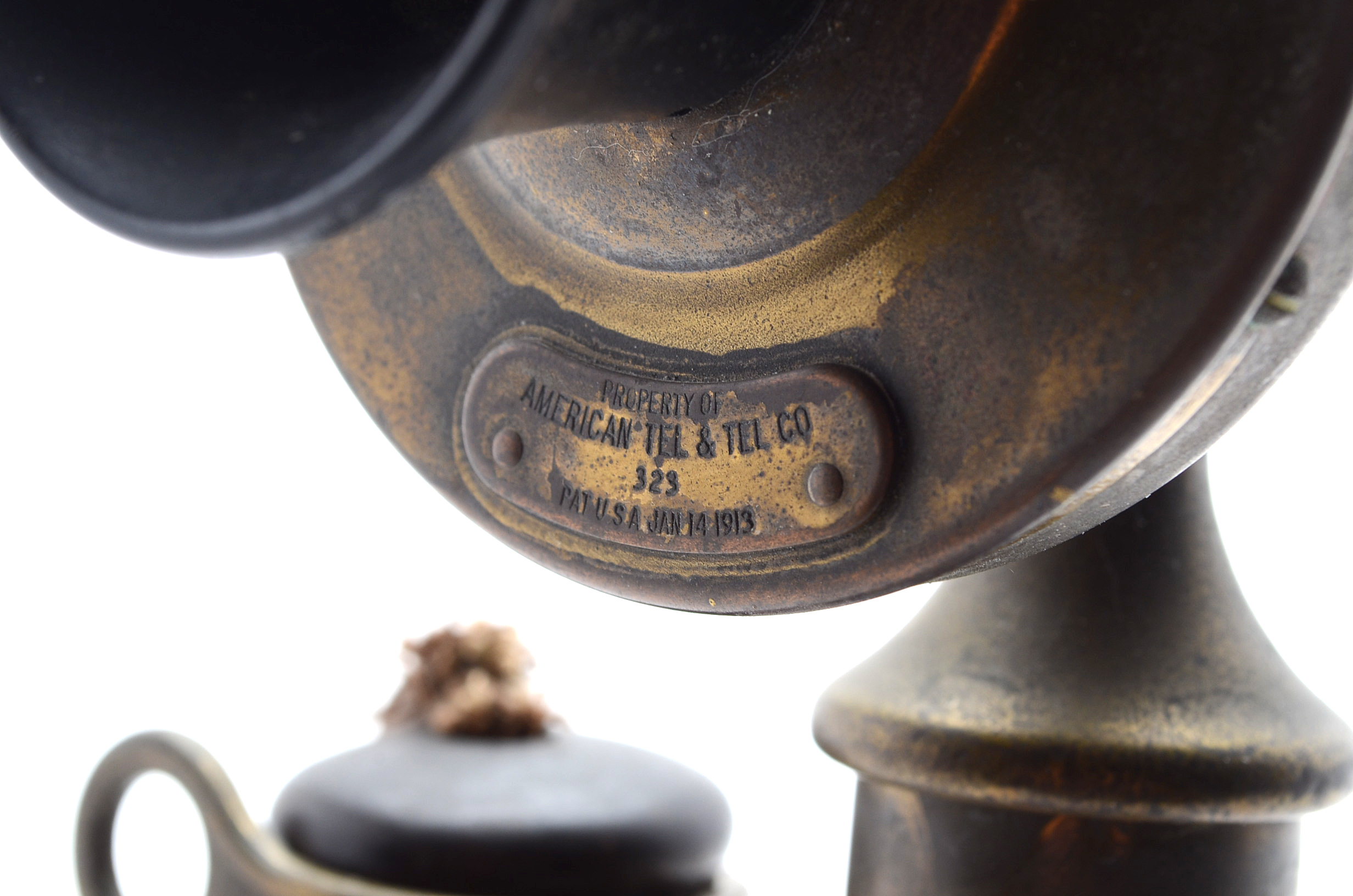 Antique Brass Candlestick Telephone