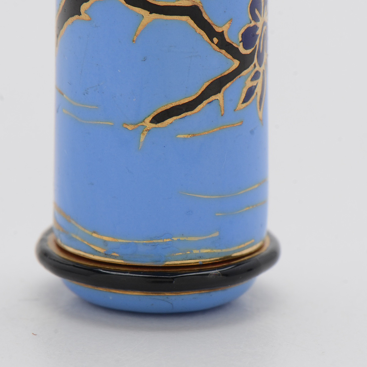 Early 20th Century 18K Yellow Gold Enameled Lipstick Tube from France