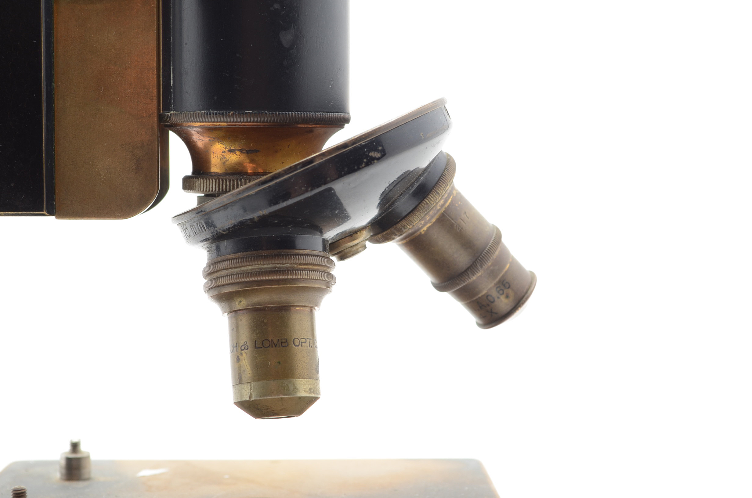 Spencer and Bausch & Lomb Vintage Brass Microscopes