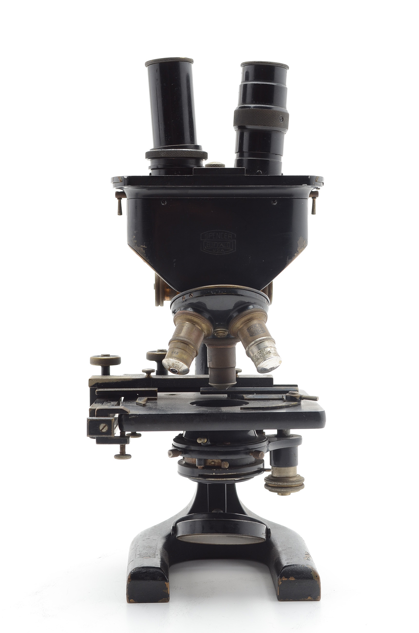 Spencer and Bausch & Lomb Vintage Brass Microscopes