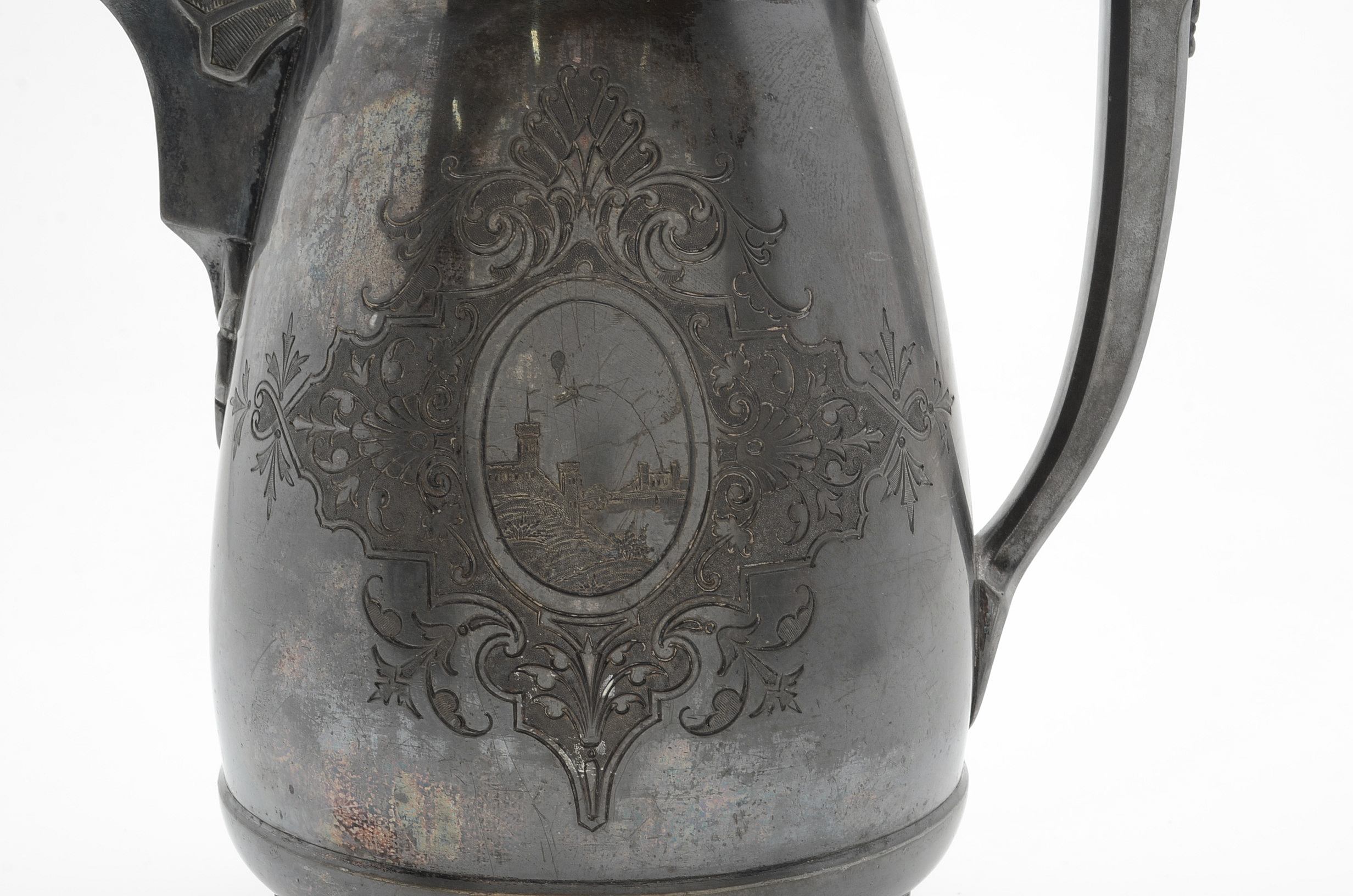 19th Century Simpson Hall Miller & Co. Silver Plate Insulated Ice Water Pitcher