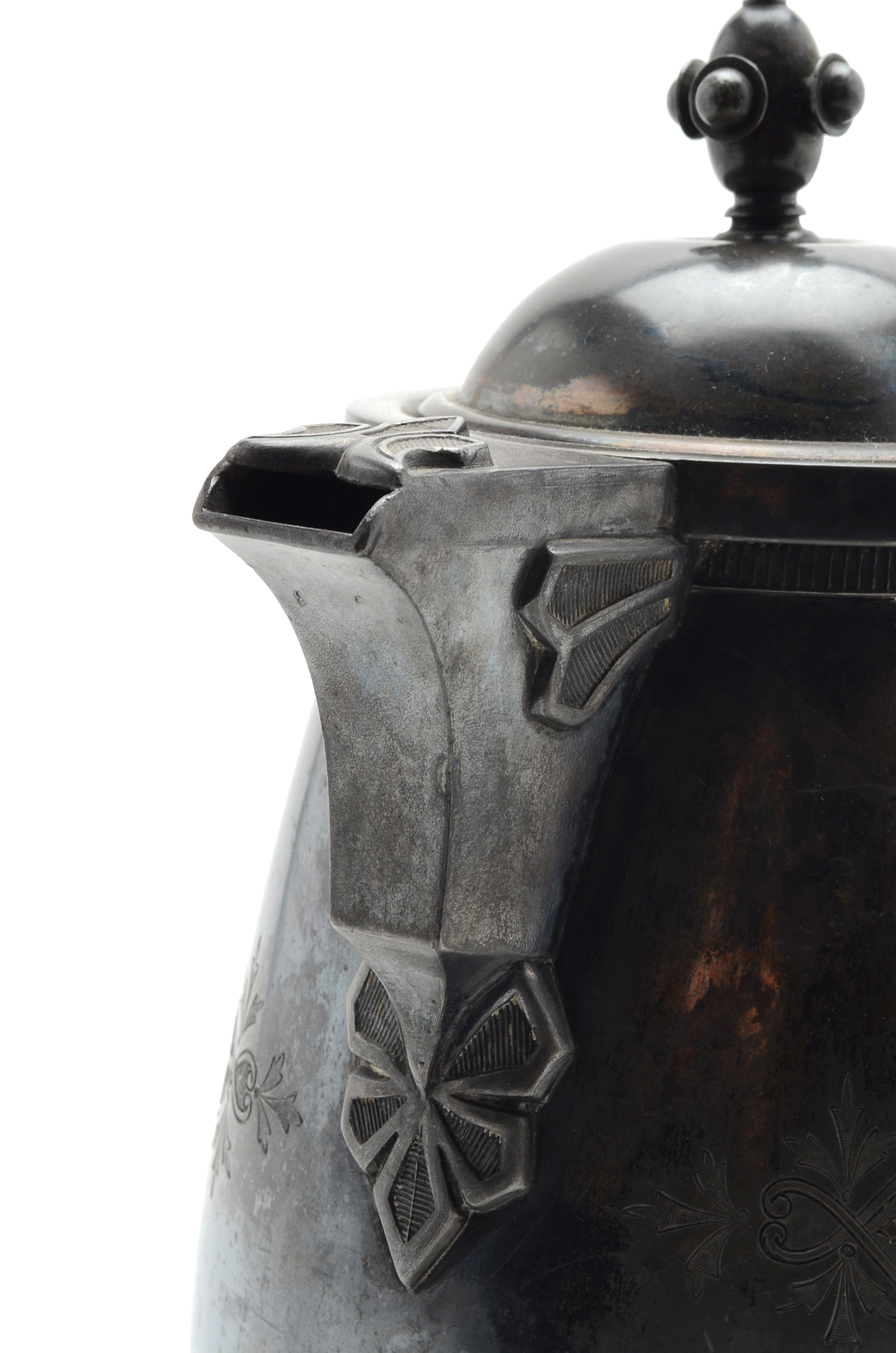 19th Century Simpson Hall Miller & Co. Silver Plate Insulated Ice Water Pitcher