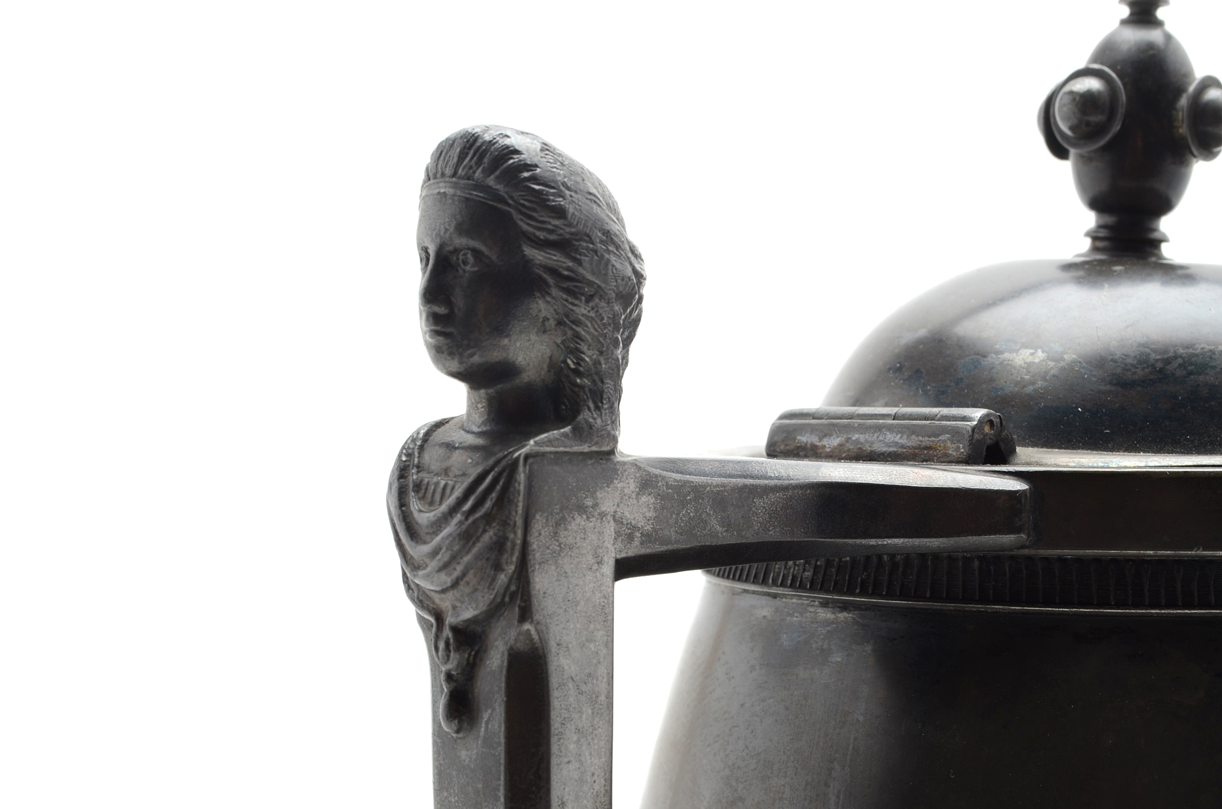 19th Century Simpson Hall Miller & Co. Silver Plate Insulated Ice Water Pitcher