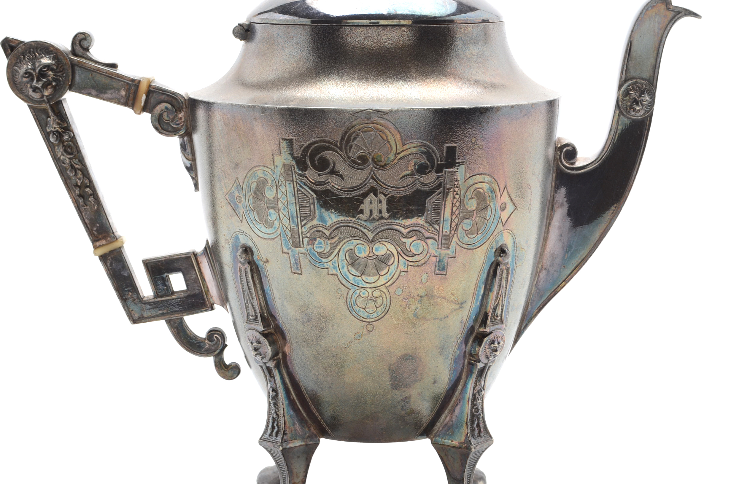 Rogers Smith & Co. Victorian Silver Plate Footed Coffee Server