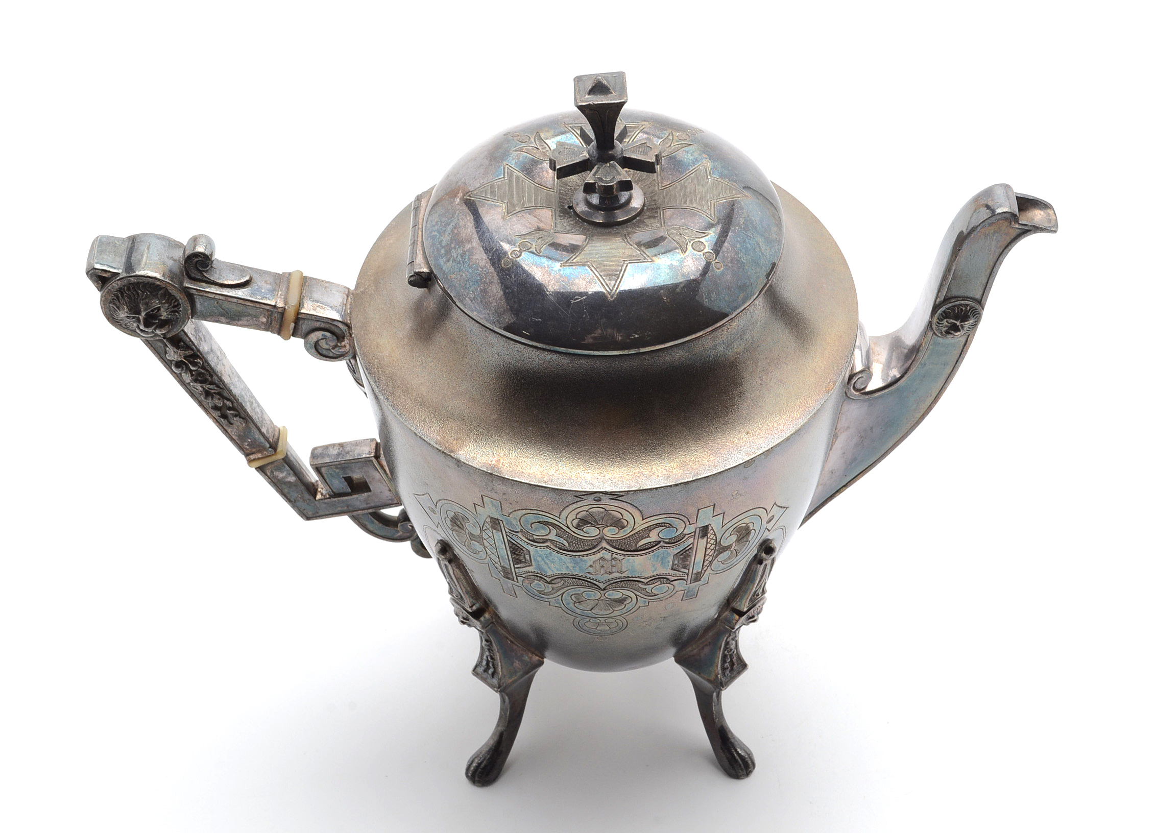 Rogers Smith & Co. Victorian Silver Plate Footed Coffee Server