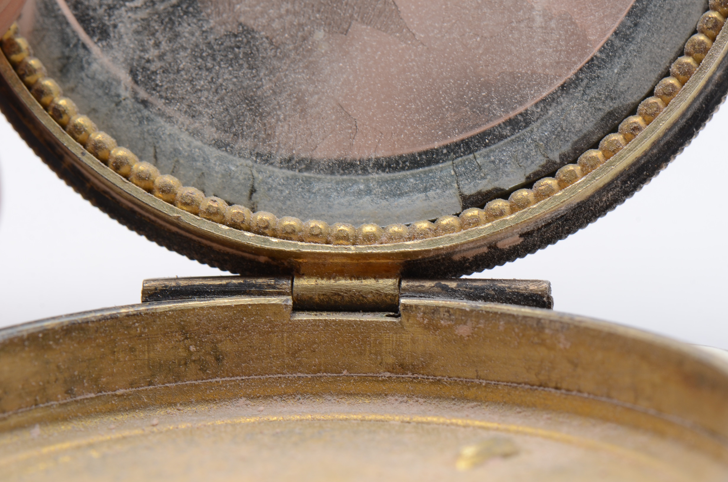 Vintage Sterling Silver Enameled Guilloché Compact and Cloisonné Pendant