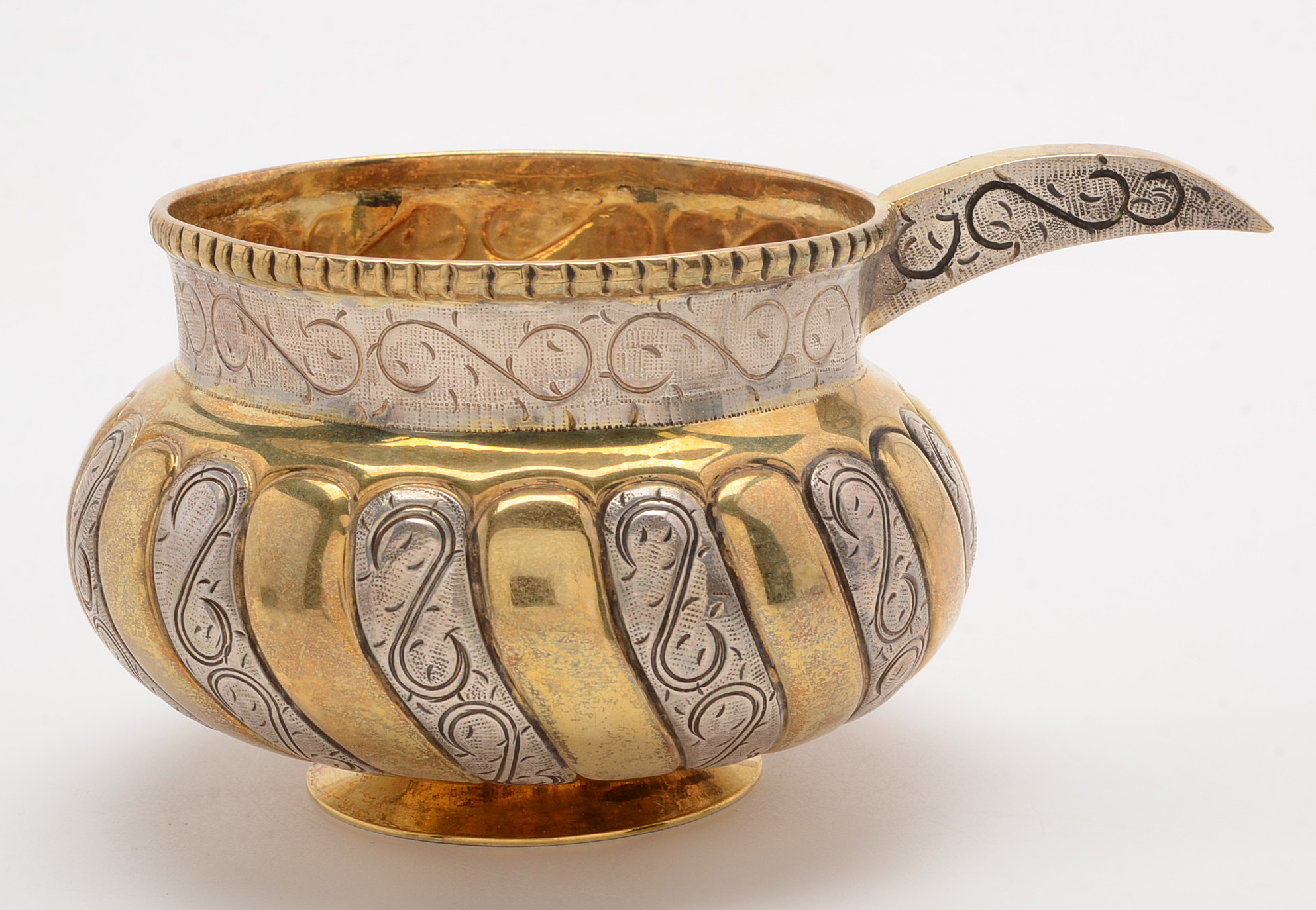 Circa 1960 Tane Orfebres Sterling Silver and Gold Wash Cup
