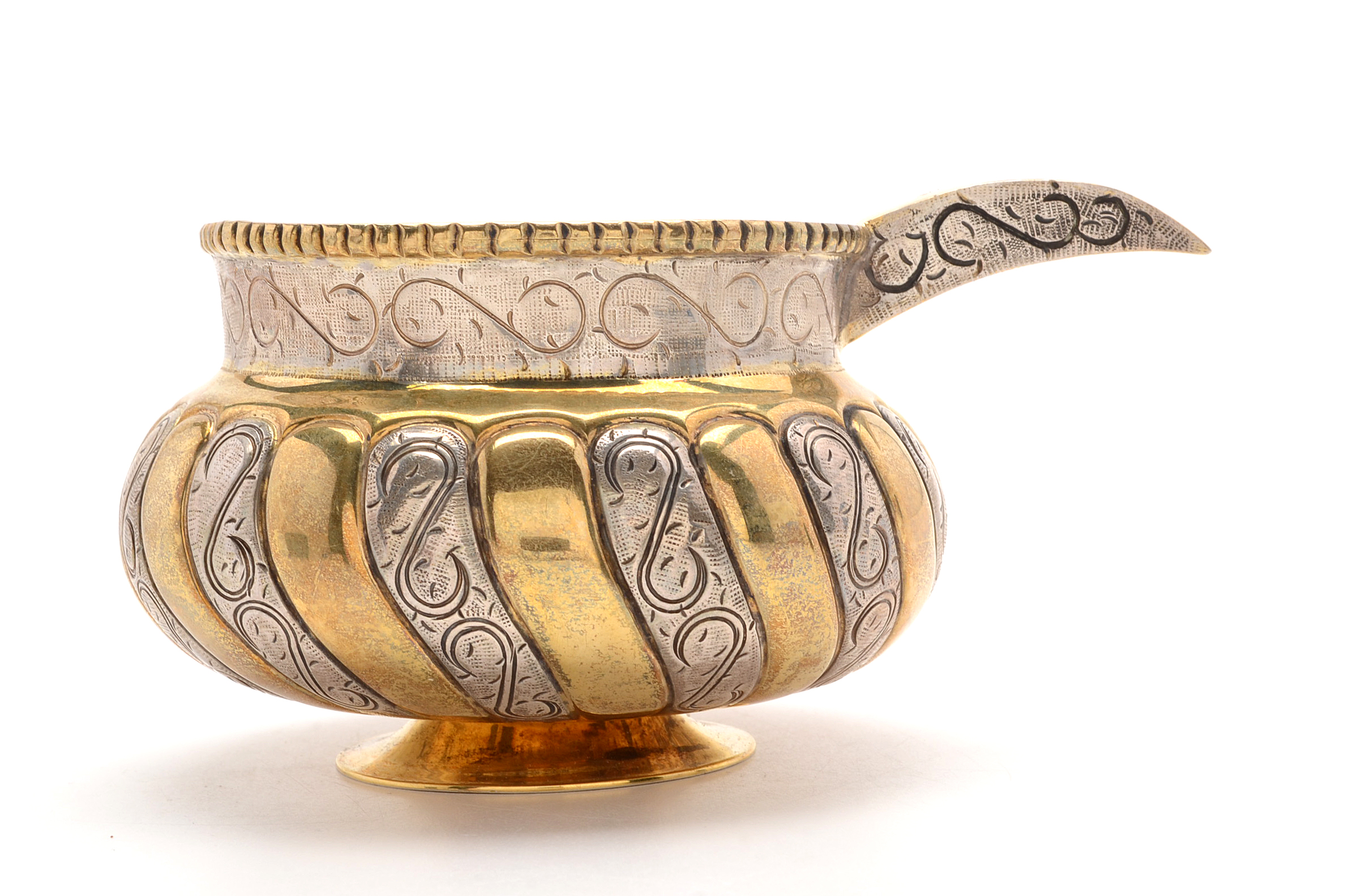 Circa 1960 Tane Orfebres Sterling Silver and Gold Wash Cup