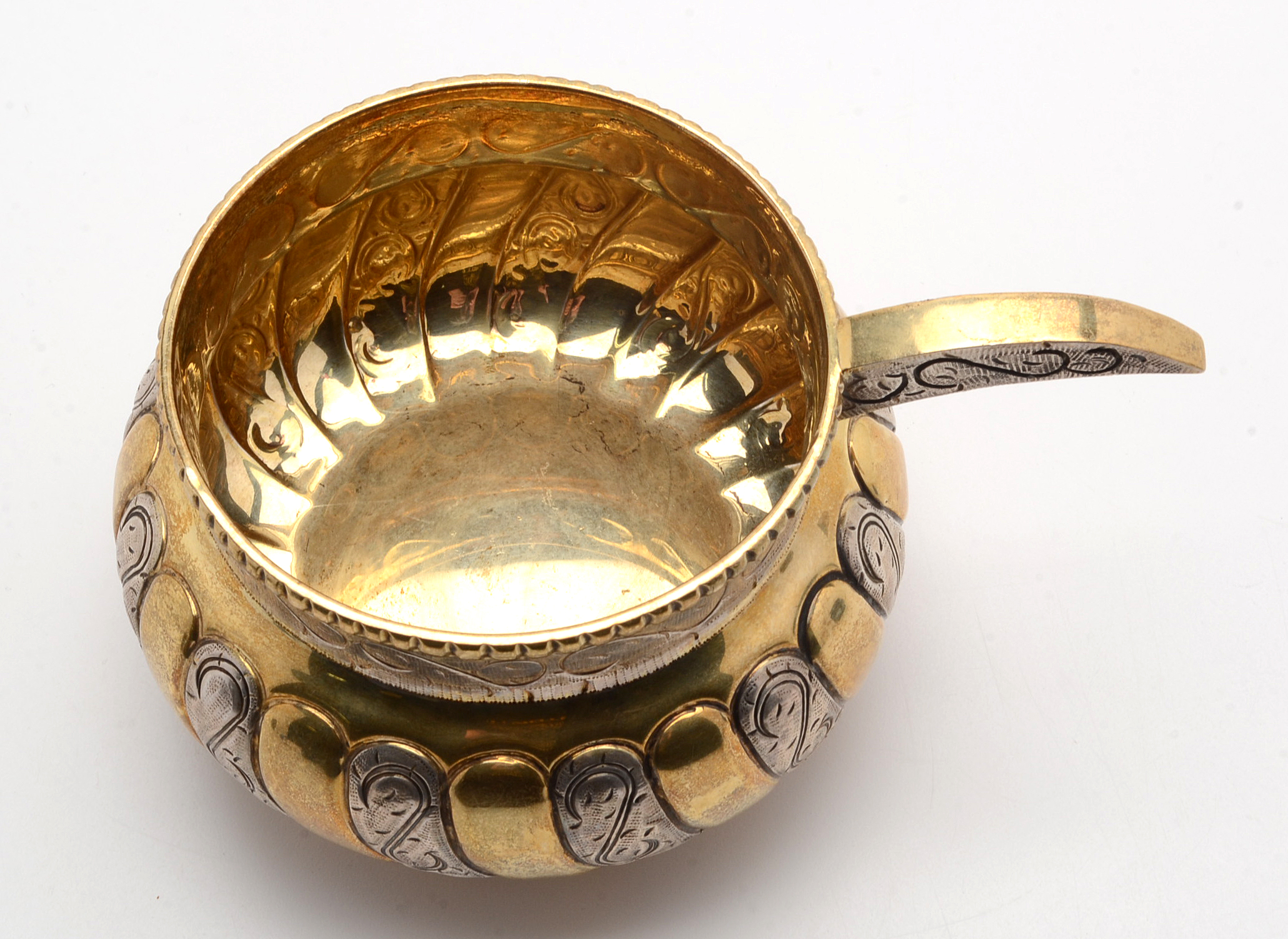 Circa 1960 Tane Orfebres Sterling Silver and Gold Wash Cup
