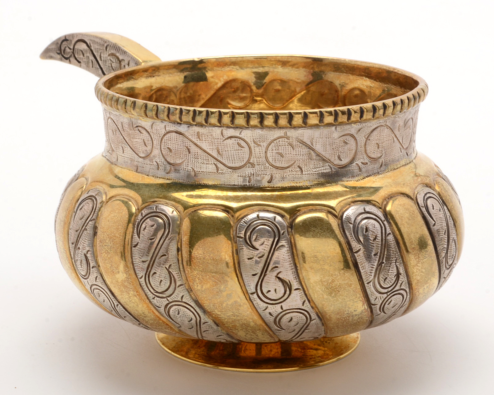 Circa 1960 Tane Orfebres Sterling Silver and Gold Wash Cup