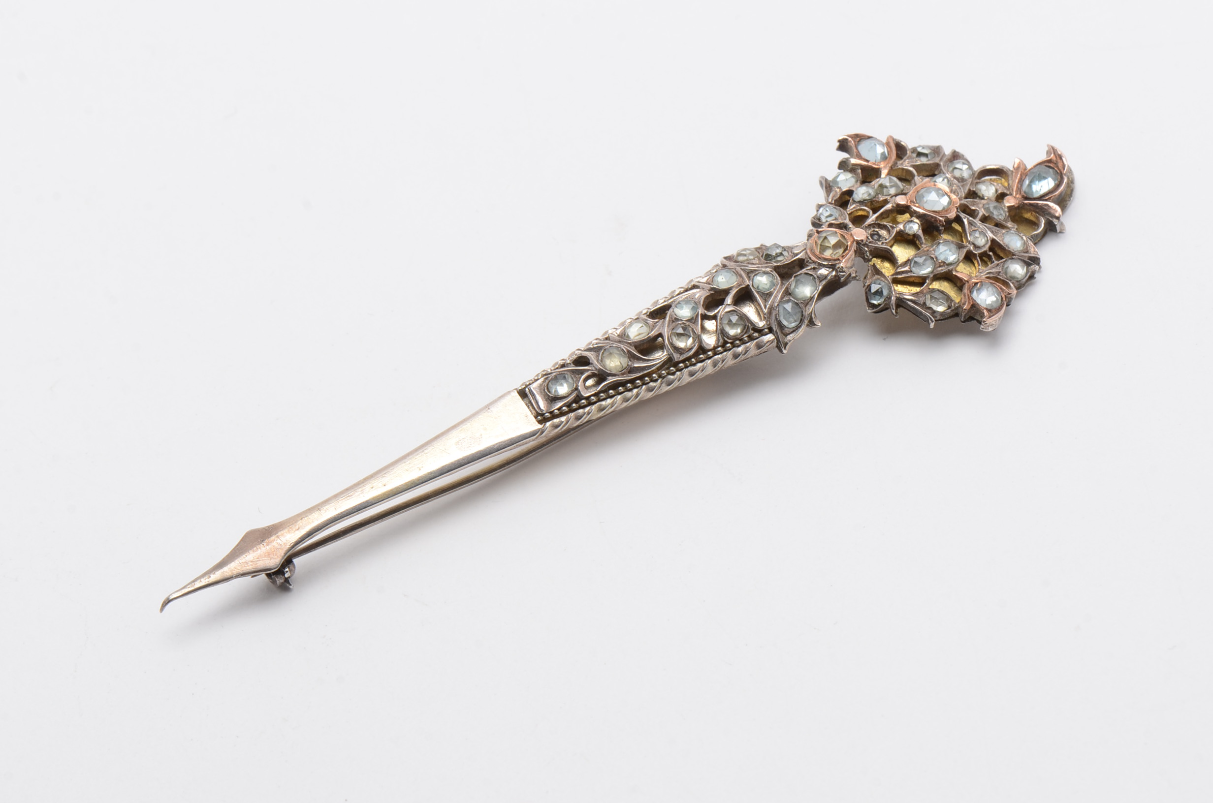 Mixed Metal Vintage Scottish Kilt Brooch