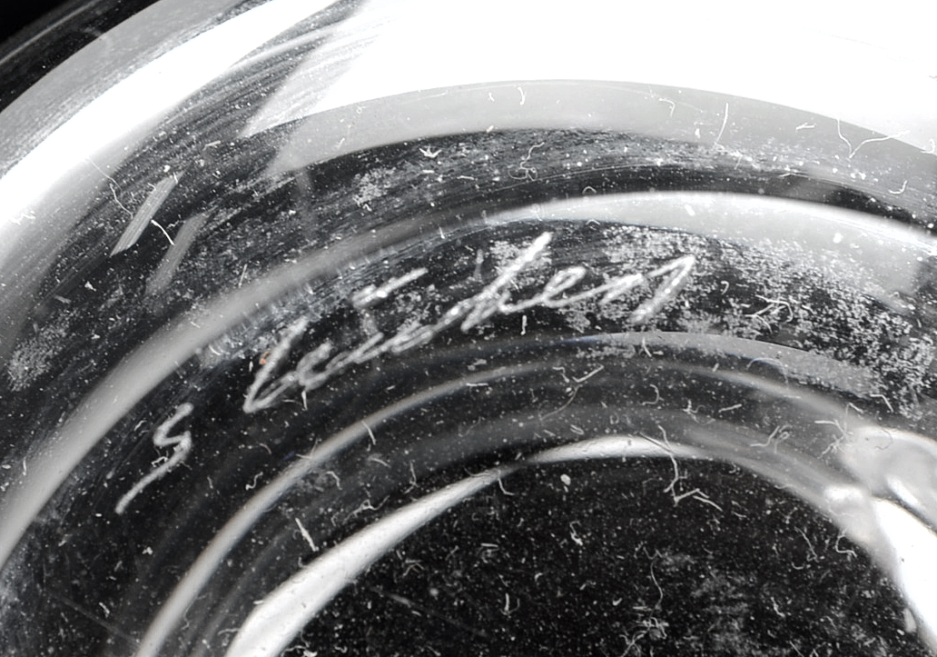 Steuben Crystal Flared Thumbprint Vase