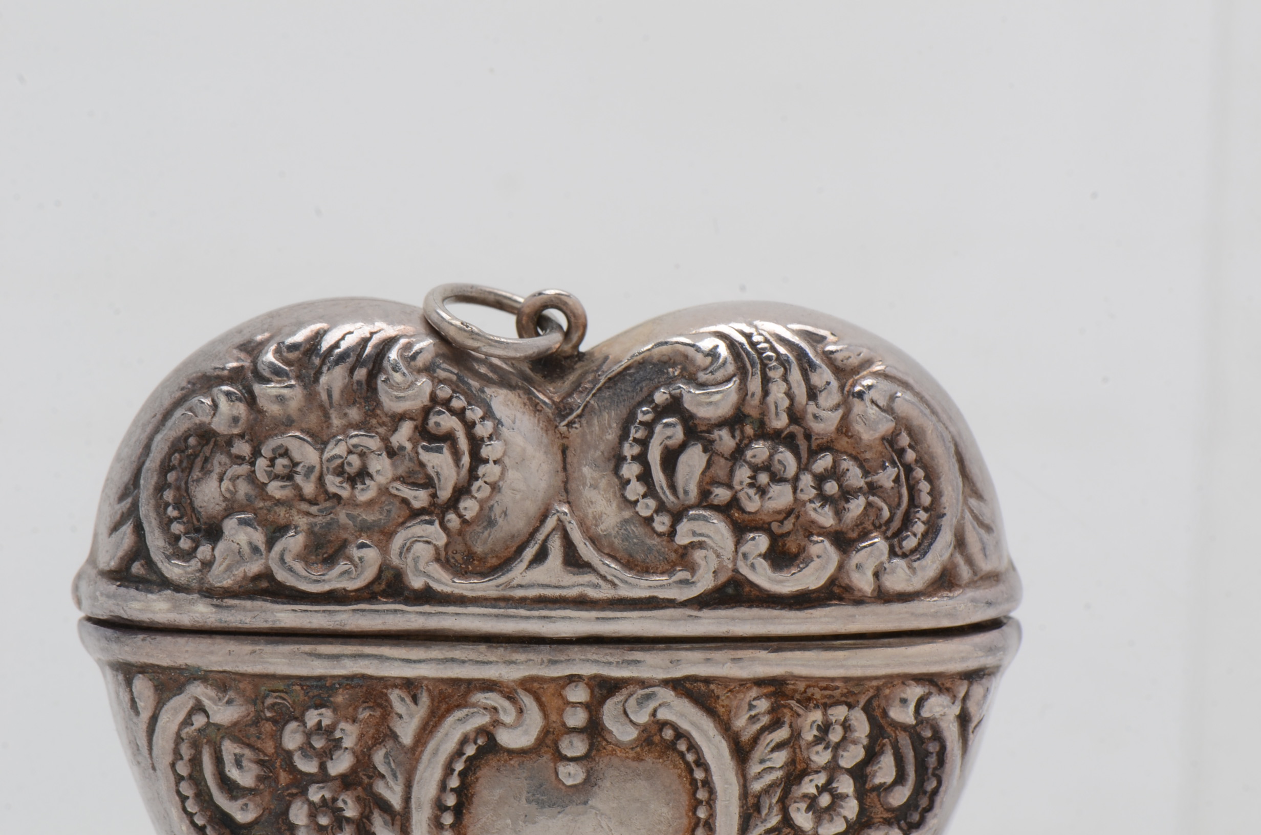 Sterling Silver Heart Locket Box Pendant