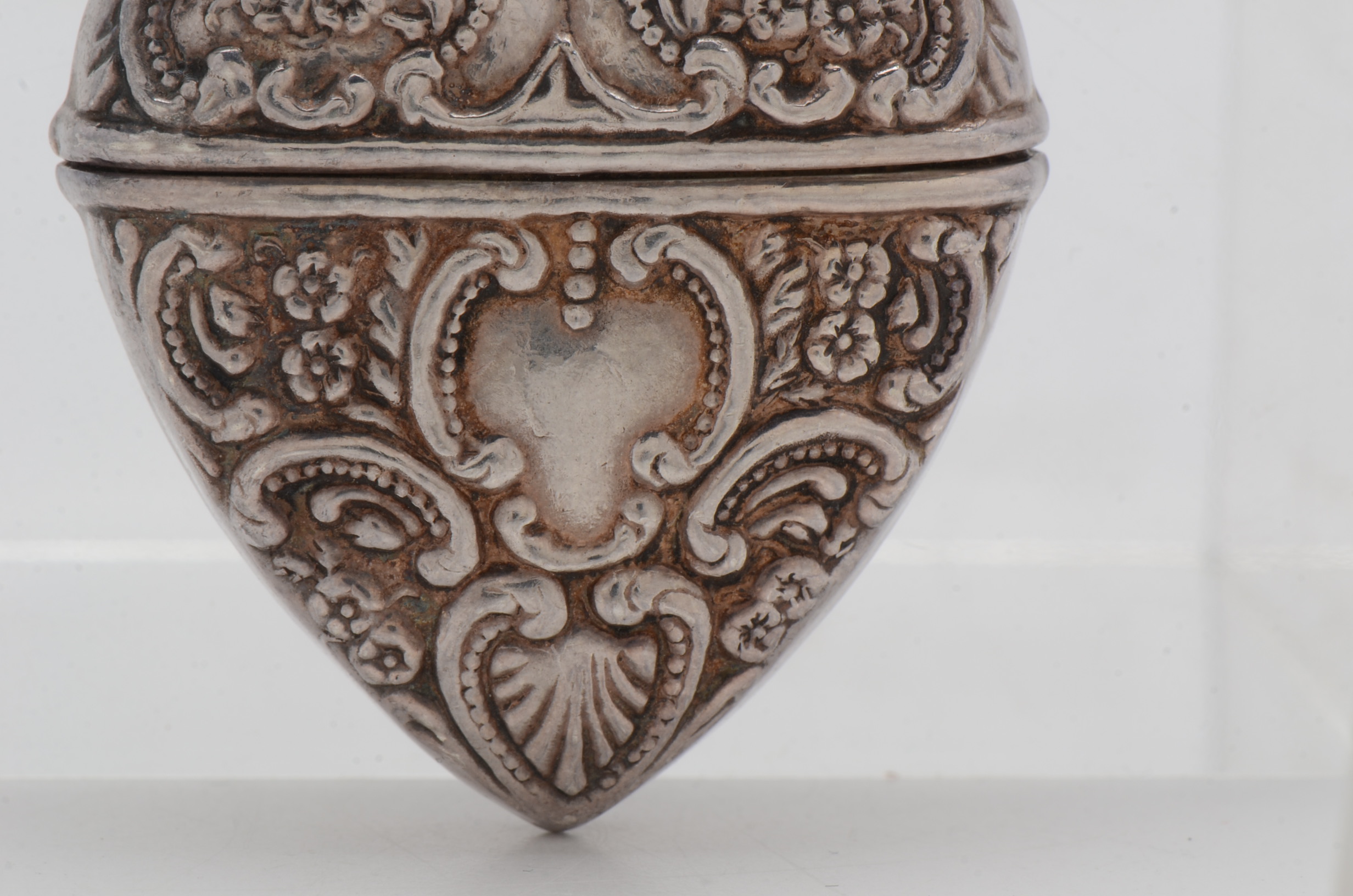 Sterling Silver Heart Locket Box Pendant