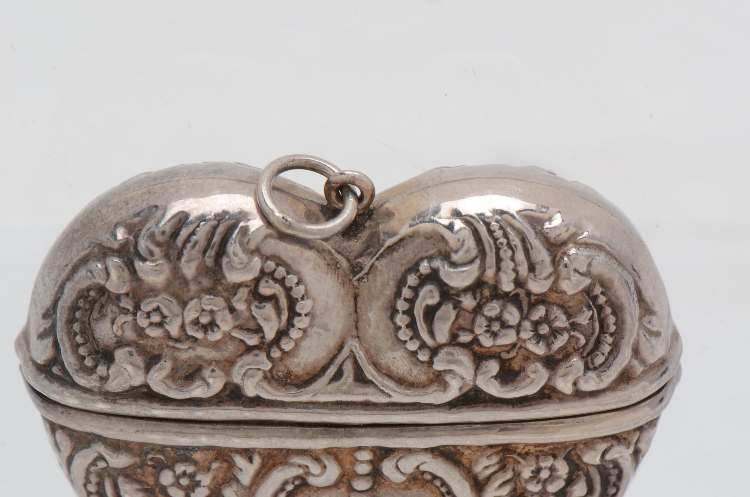 Sterling Silver Heart Locket Box Pendant