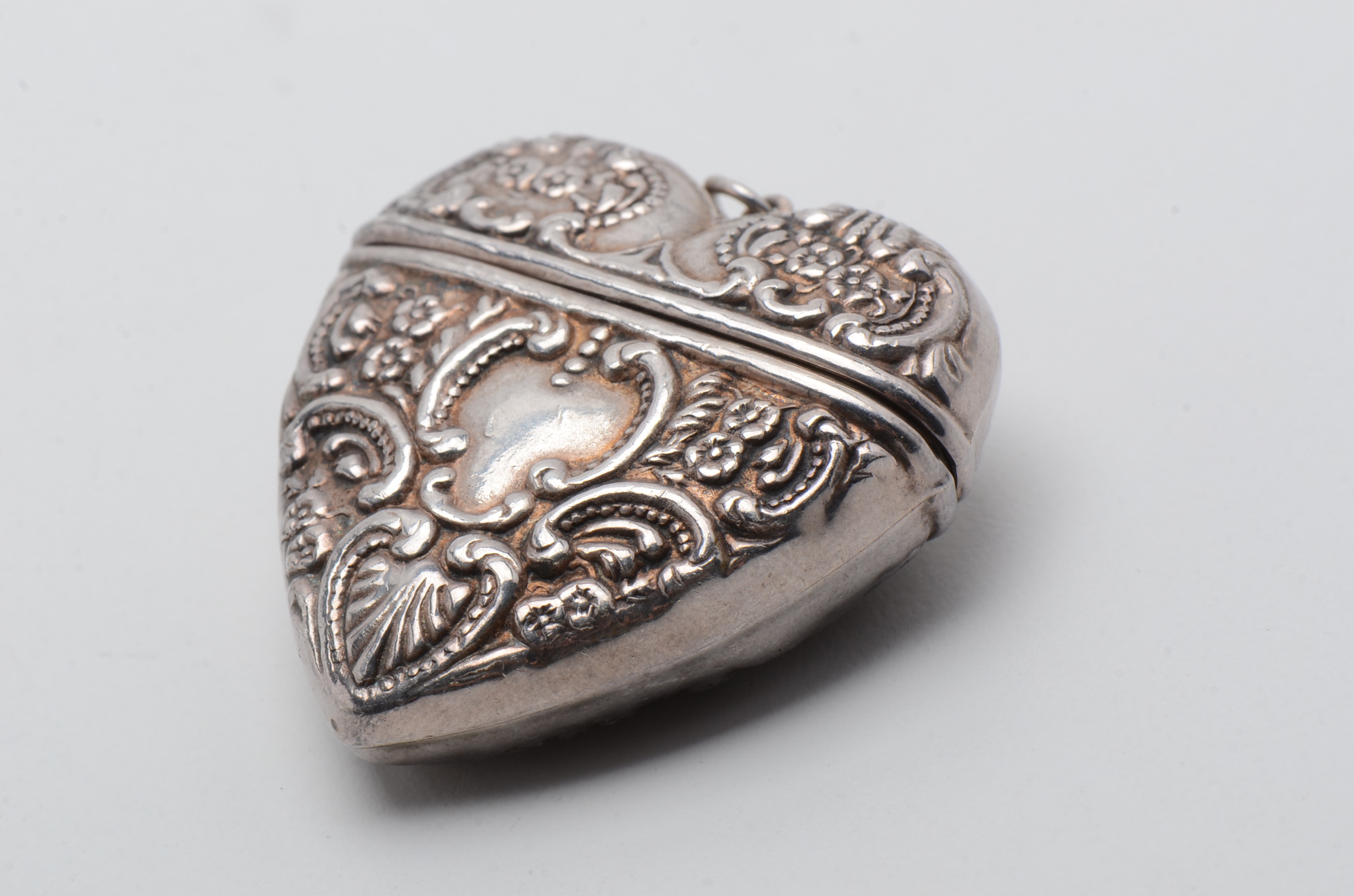 Sterling Silver Heart Locket Box Pendant