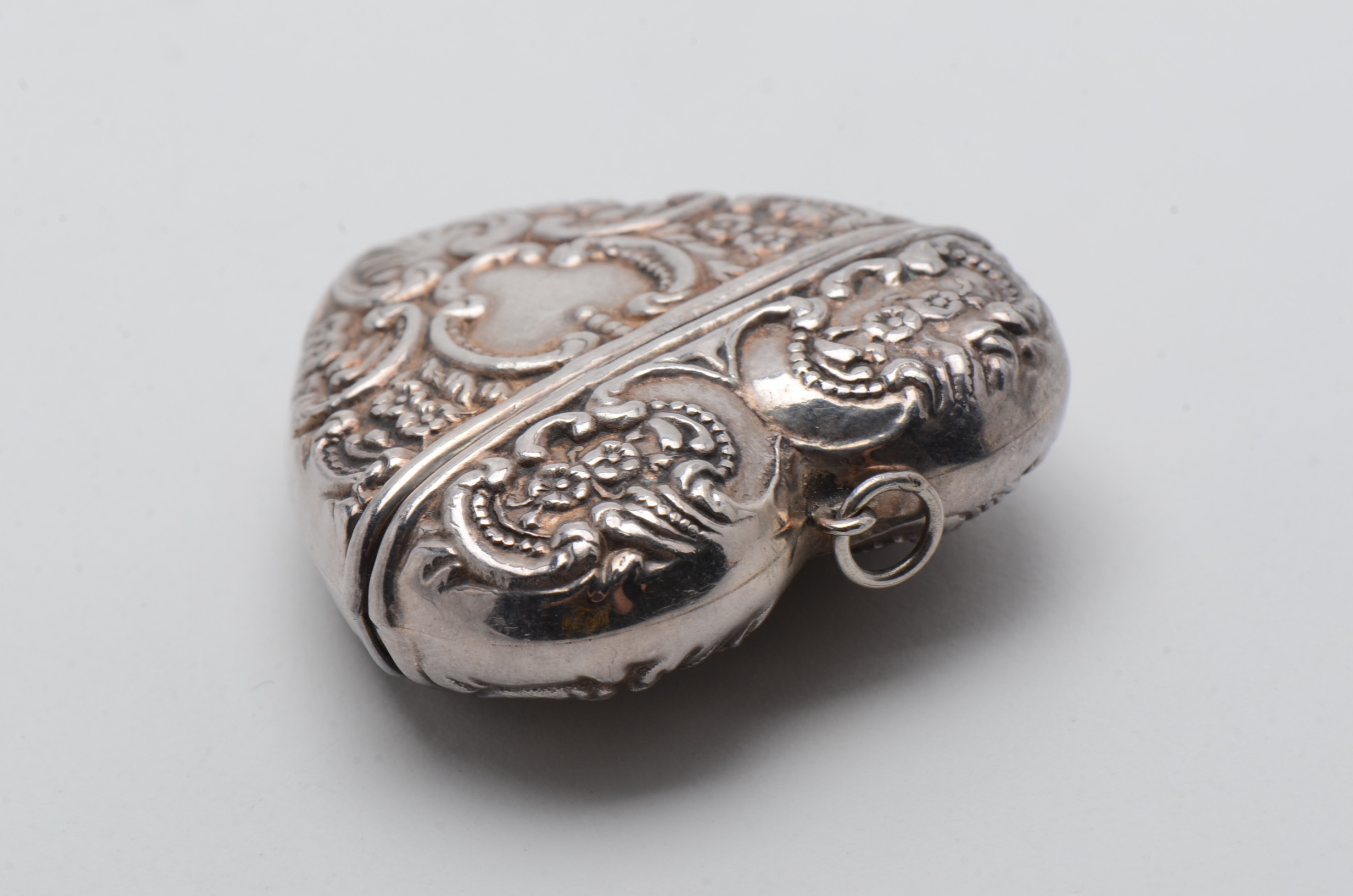 Sterling Silver Heart Locket Box Pendant