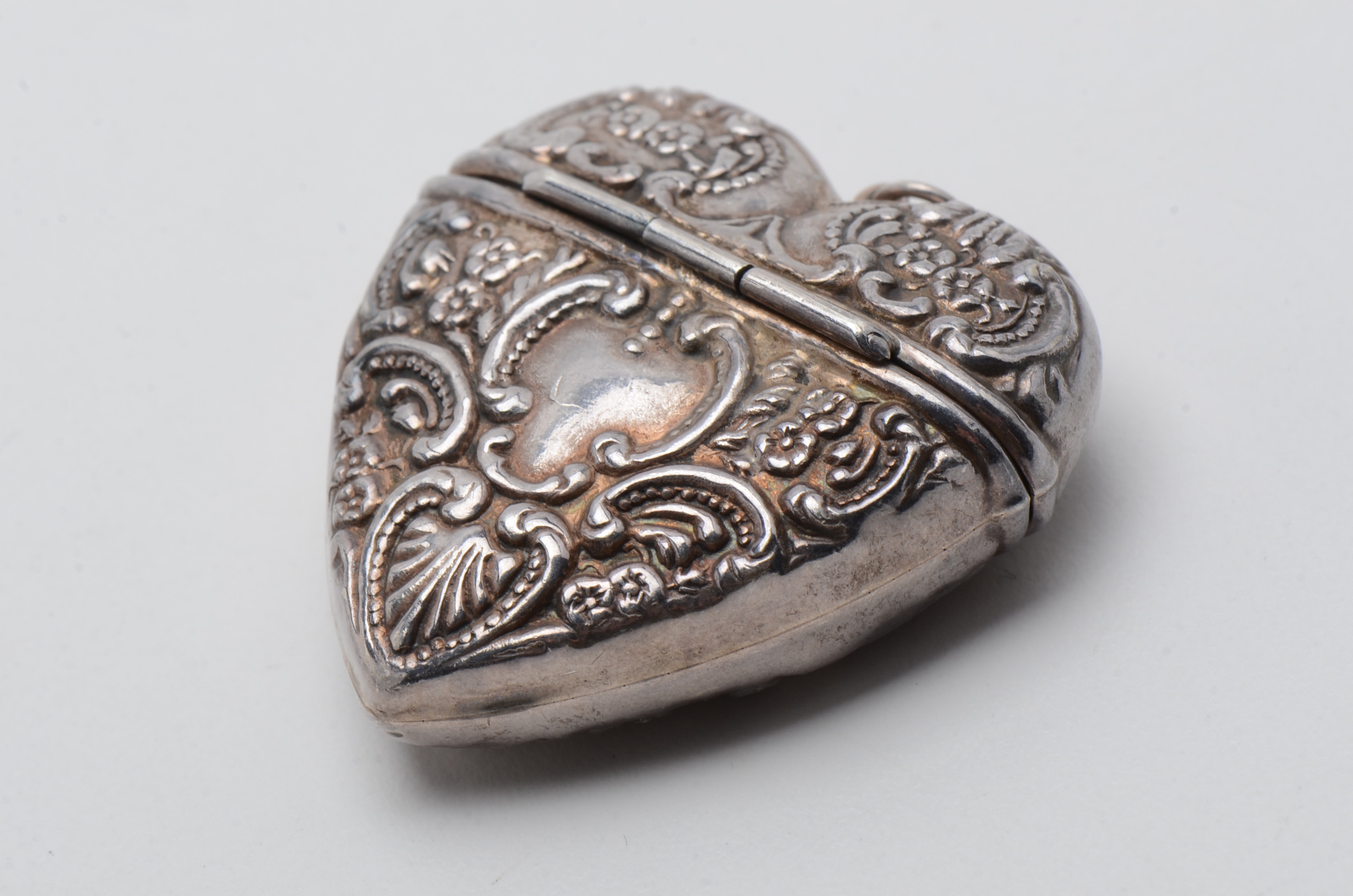 Sterling Silver Heart Locket Box Pendant