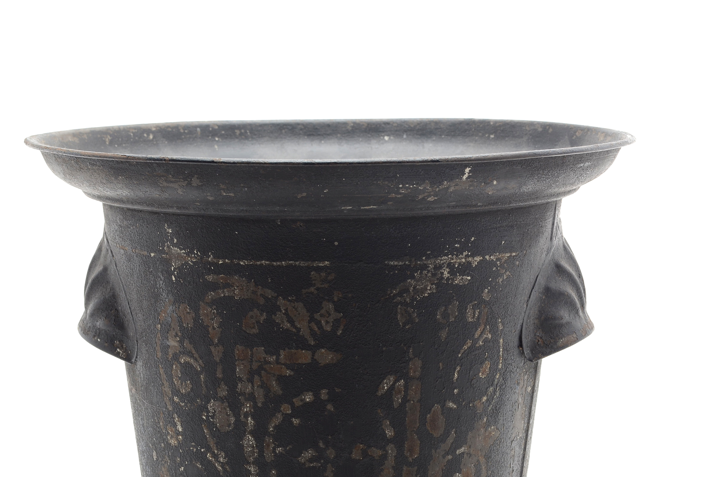 Antique Tin Ash Can With Lid