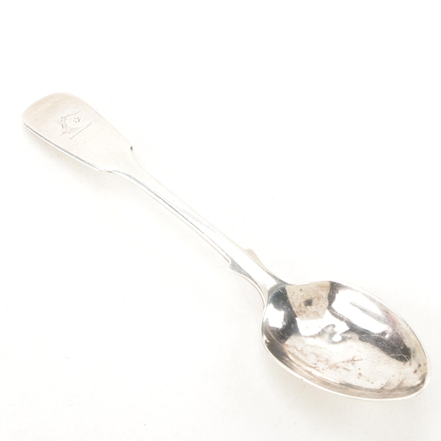 1863 Josiah & James Williams Sterling Silver Teaspoon