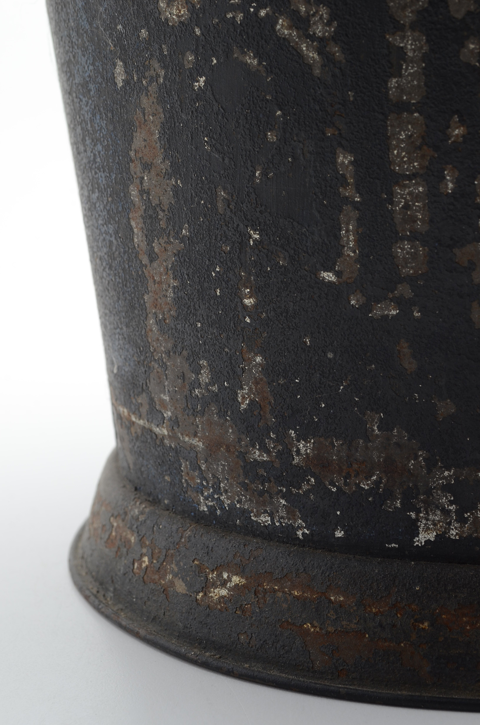 Antique Tin Ash Can With Lid