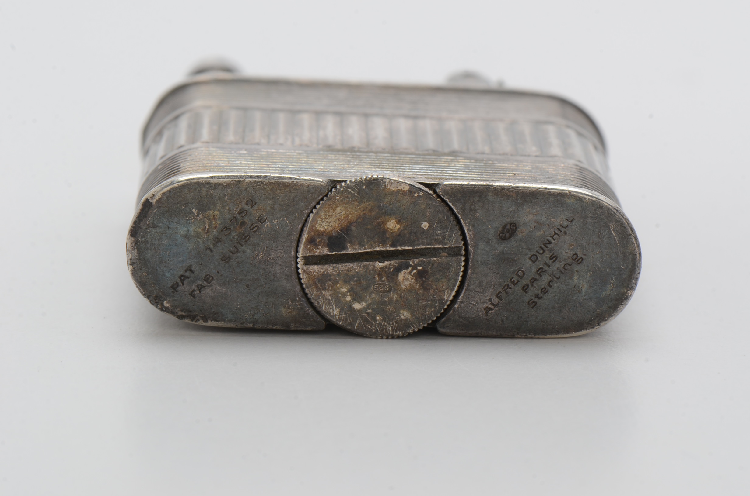 Vintage Sterling Silver Dunhill Lighter and Match Strike