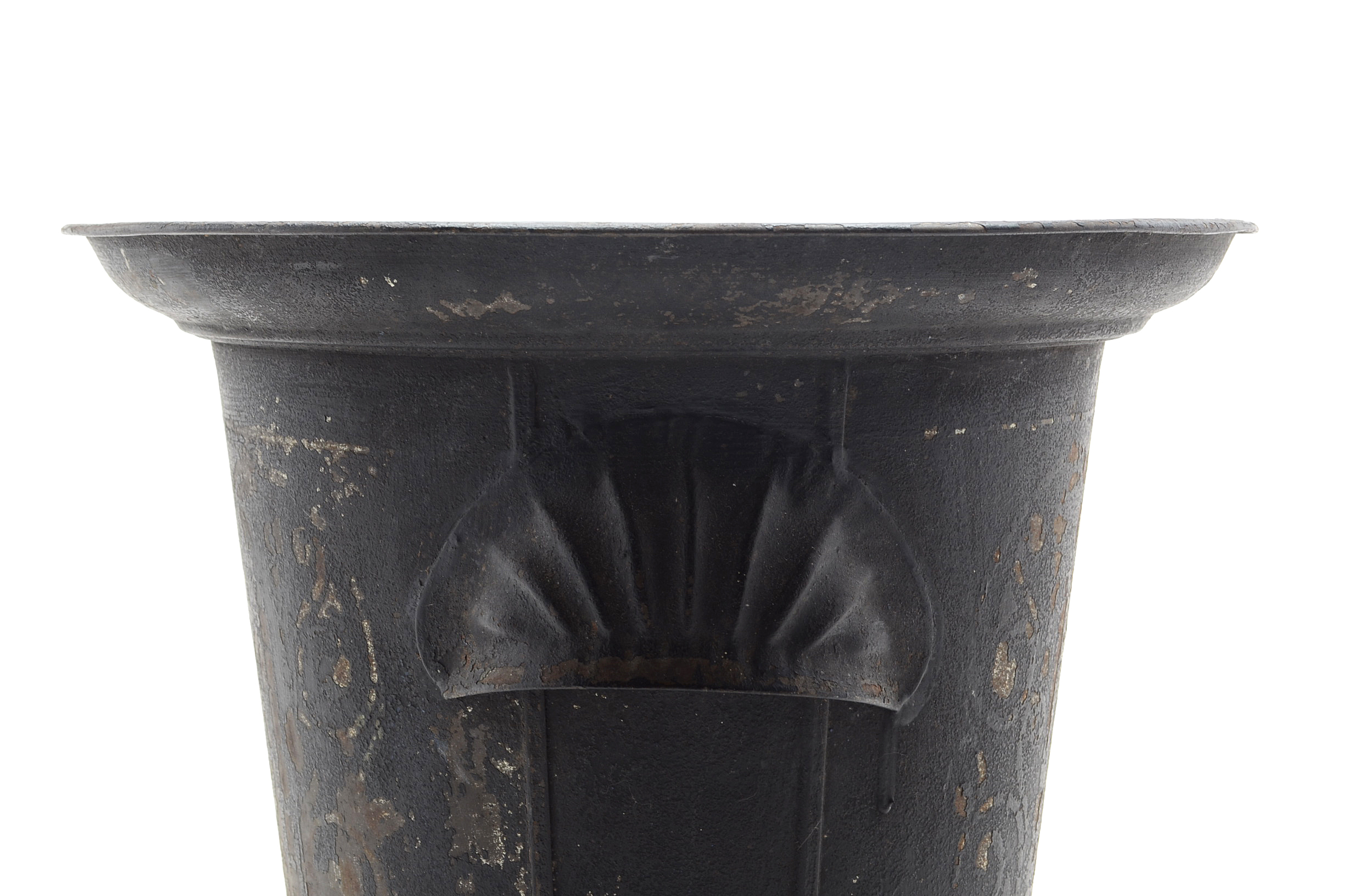 Antique Tin Ash Can With Lid