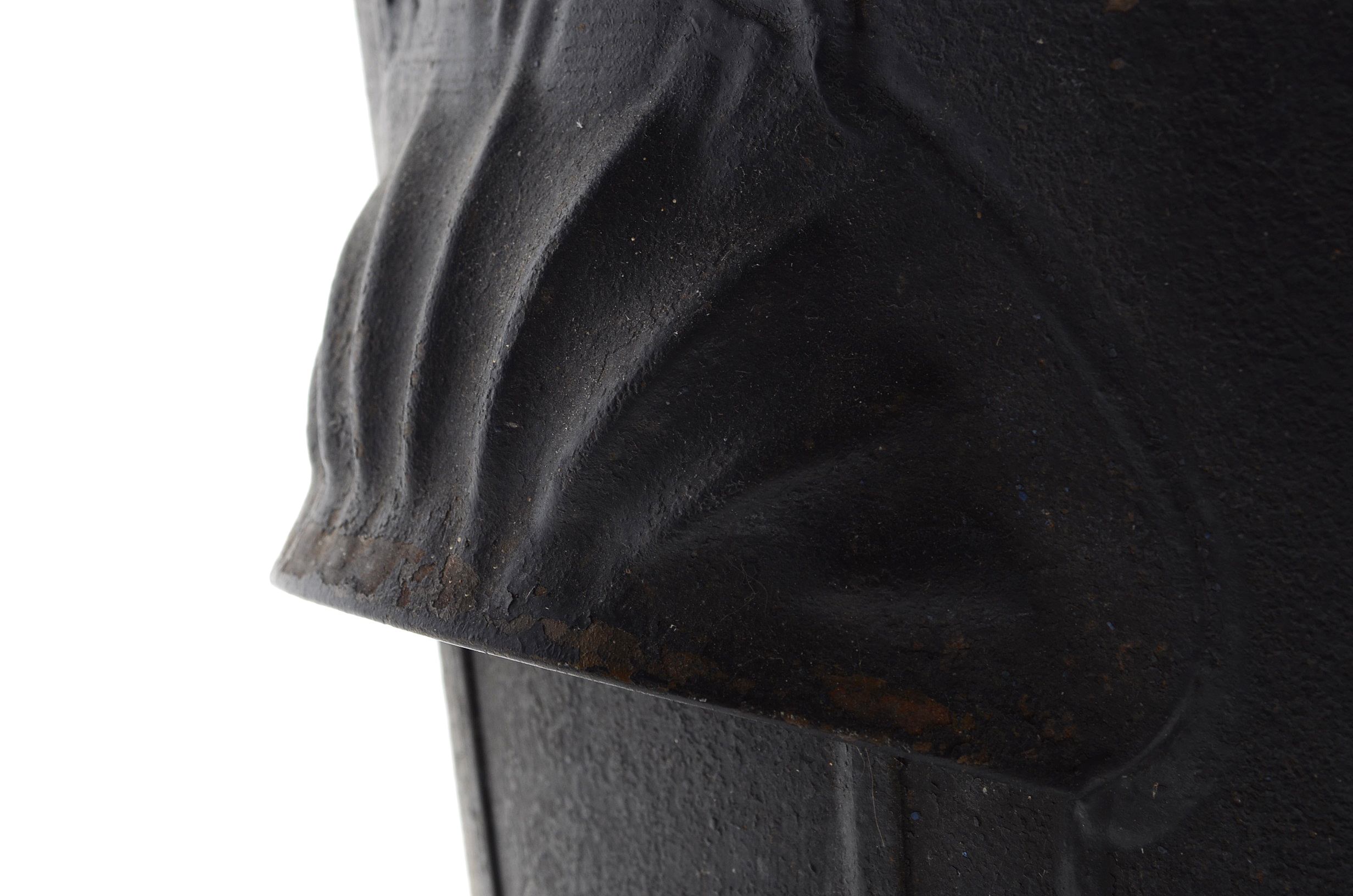 Antique Tin Ash Can With Lid