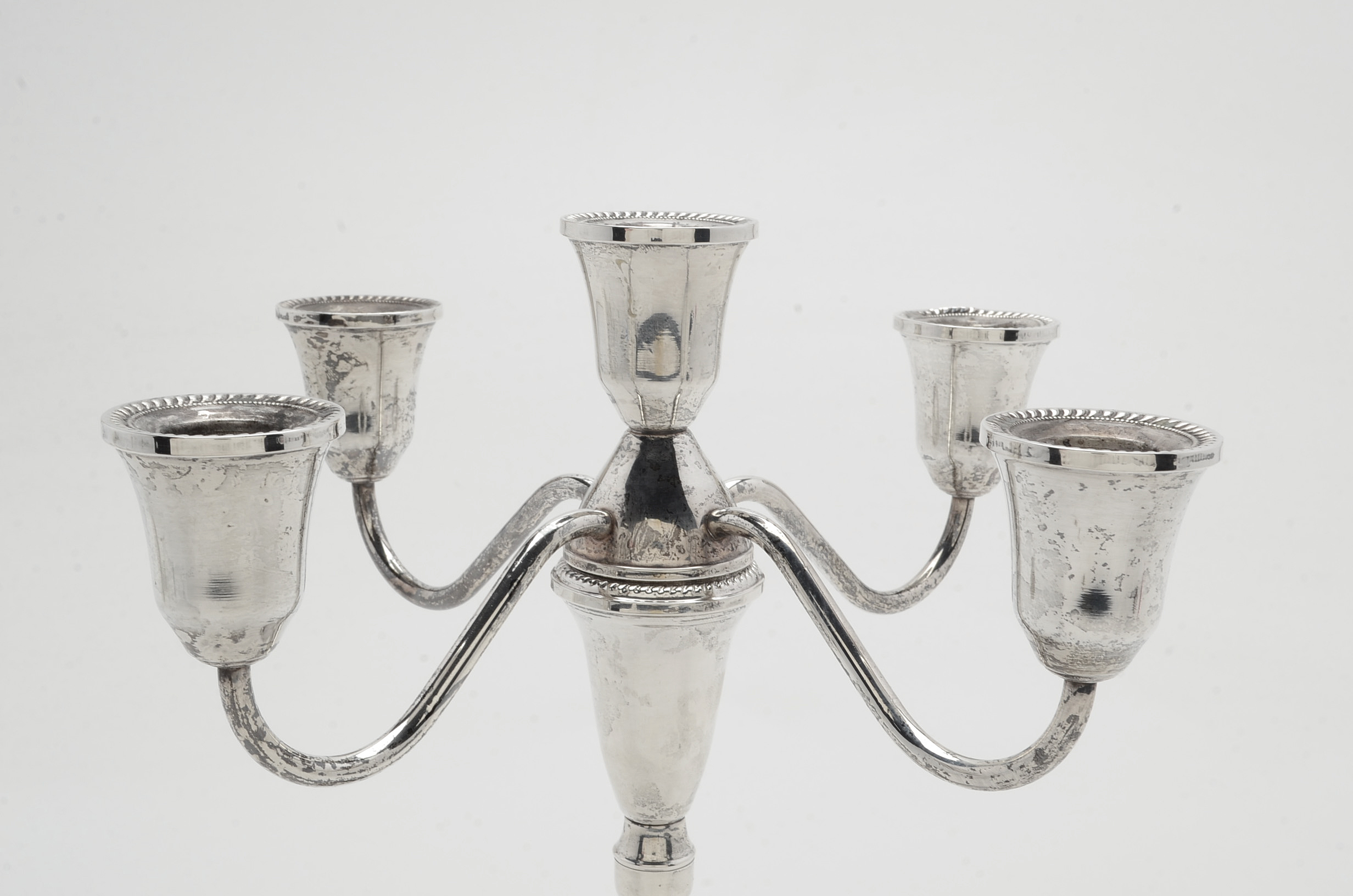 Vintage Duchin Weighted Sterling Silver Five Light Candelabra