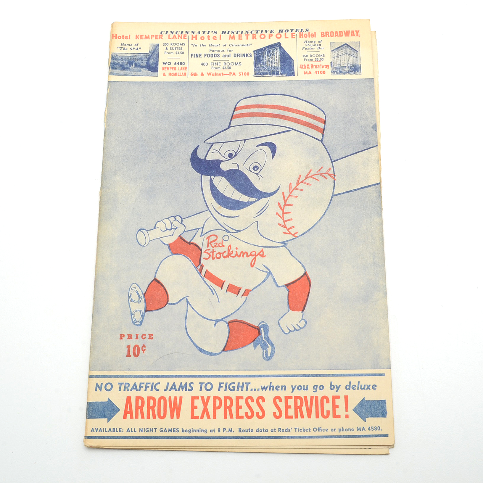 Official Cincinnati Redlegs Scorecards Dated 1958, 1960, 1961 and 1966