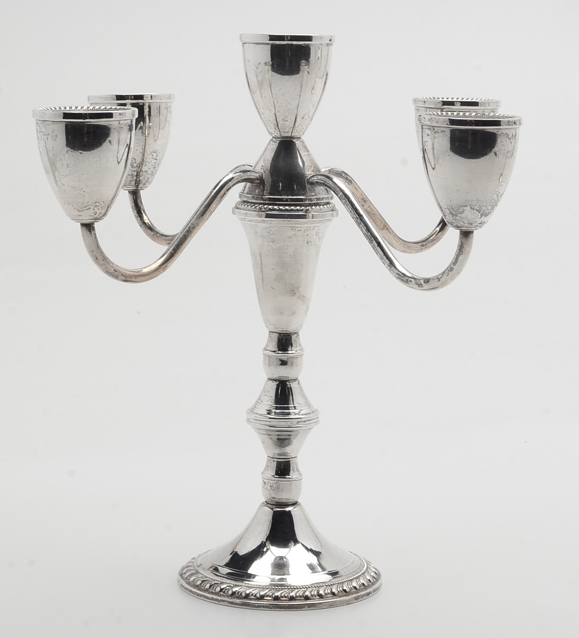 Vintage Duchin Weighted Sterling Silver Five Light Candelabra