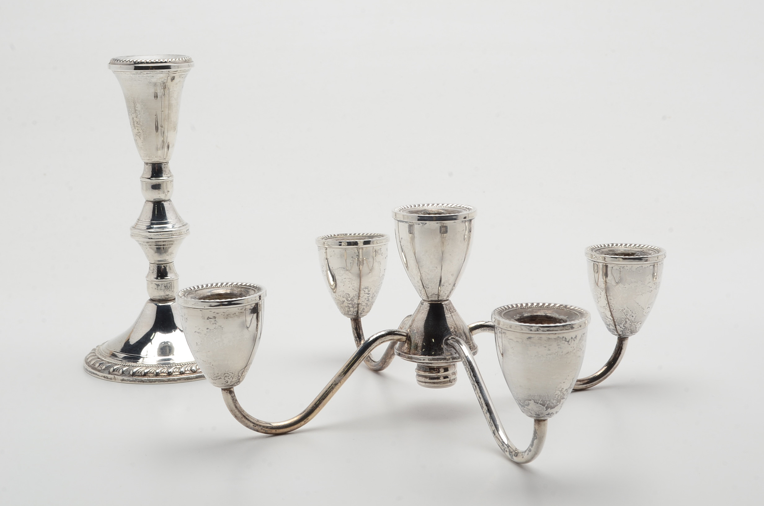 Vintage Duchin Weighted Sterling Silver Five Light Candelabra