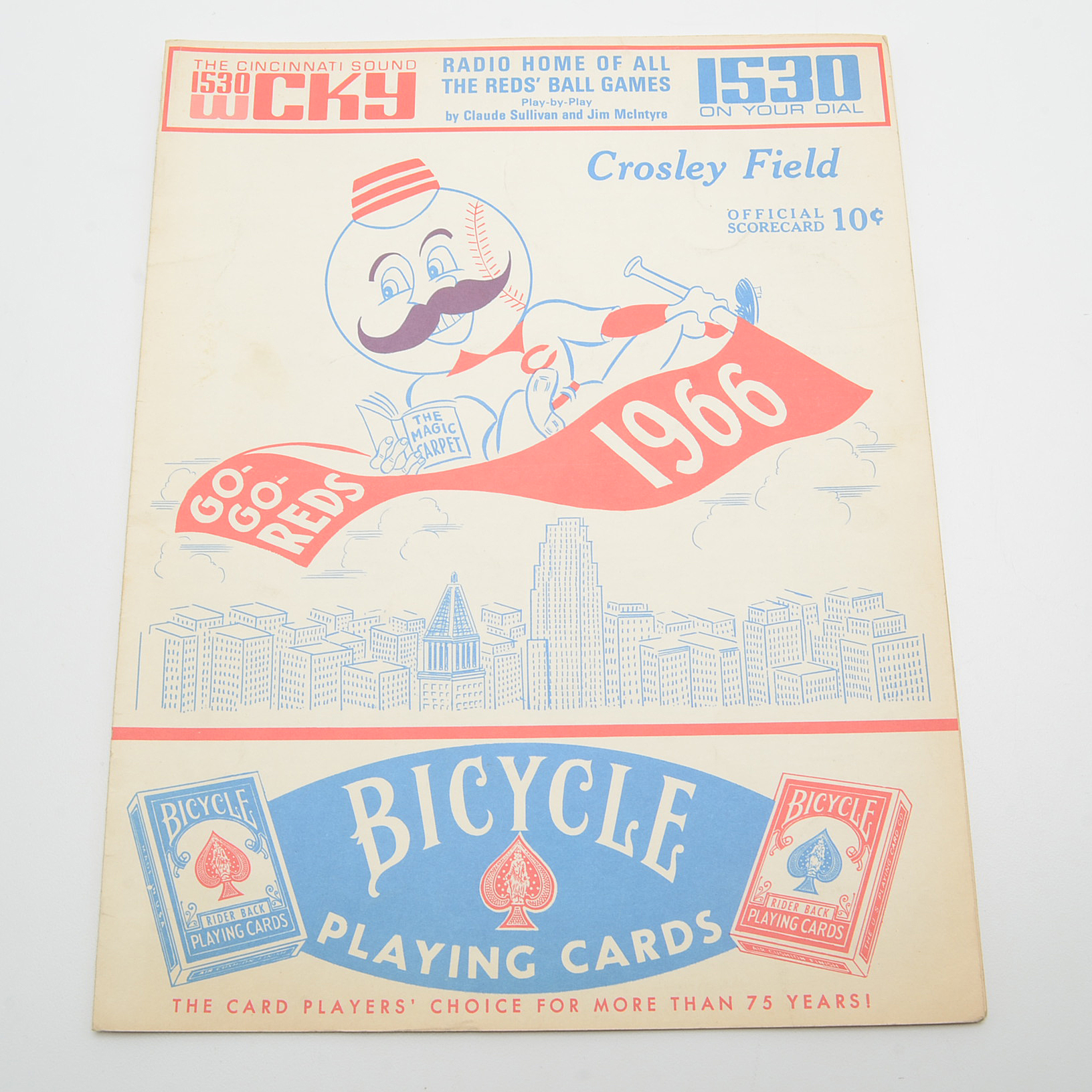 Official Cincinnati Redlegs Scorecards Dated 1958, 1960, 1961 and 1966