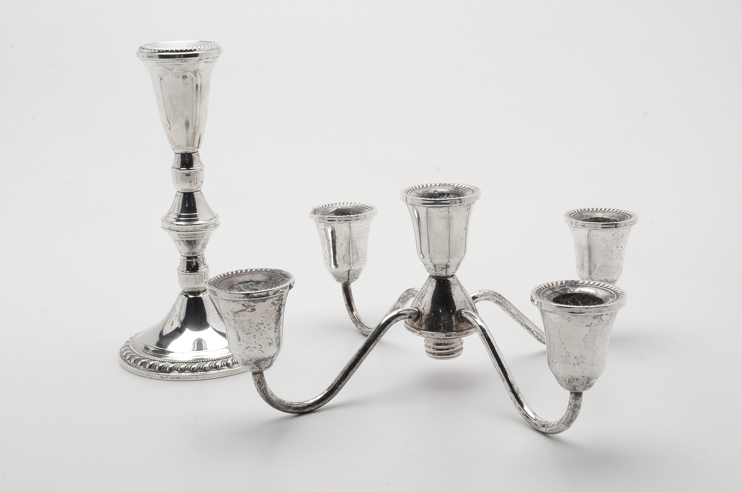 Vintage Duchin Weighted Sterling Silver Five Light Candelabra