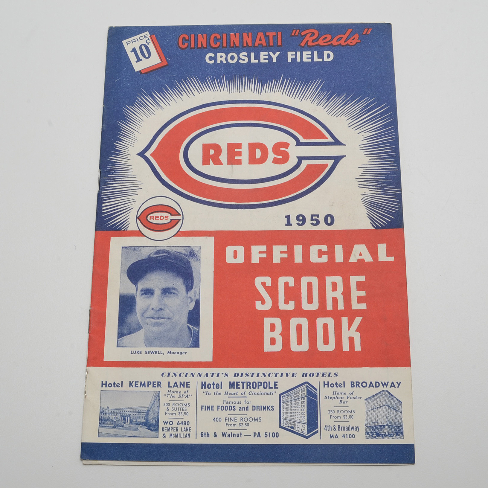 Three Cincinnati Reds Unmarked Score Books from 1950, 1951 and 1952