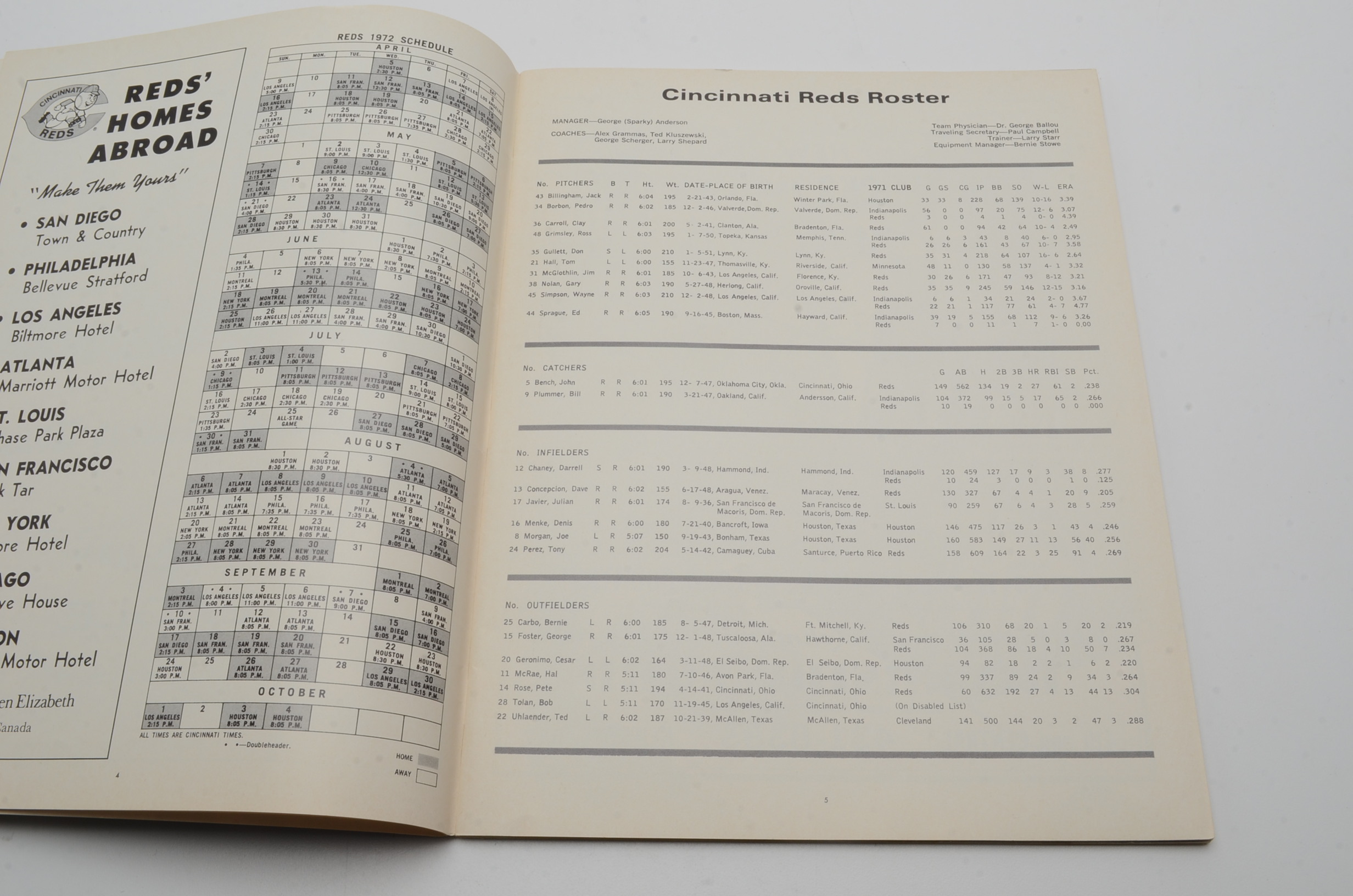 Three Vintage Cincinnati Reds Yearbook Magazines